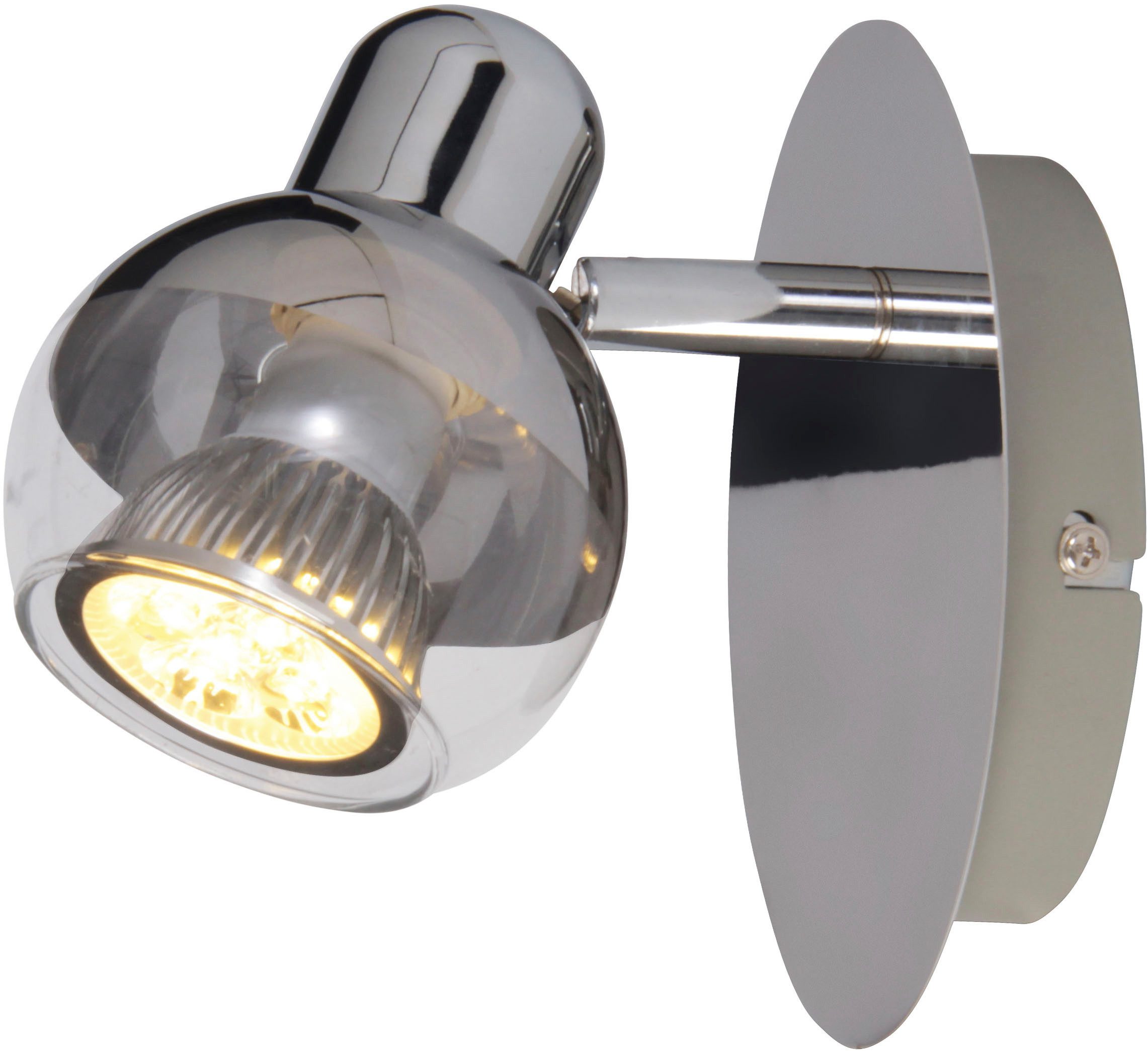 näve Wandlamp Boccia 1-lamps, glas in amber d: 23,5cm, toevoerkabel 150cm zwart, e27 excl. lichtbron (1 stuk)