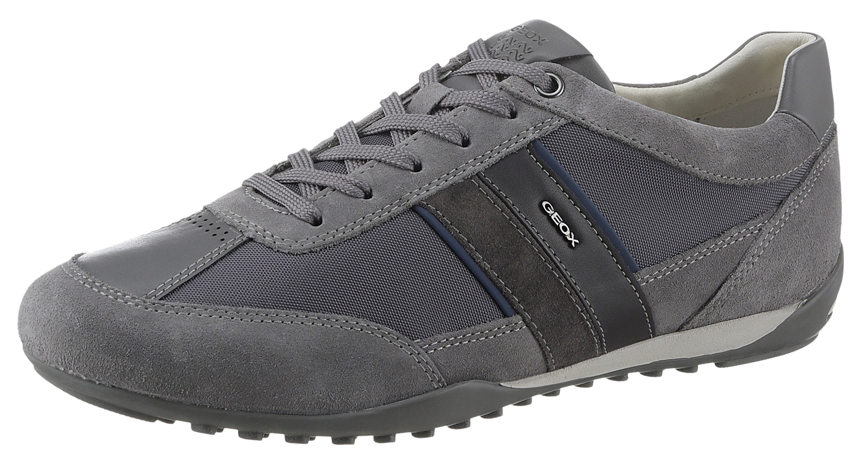 Geox Sneakers U WELLS C Vrijetijdsschoen, lage schoen, veterschoen met logoversiering