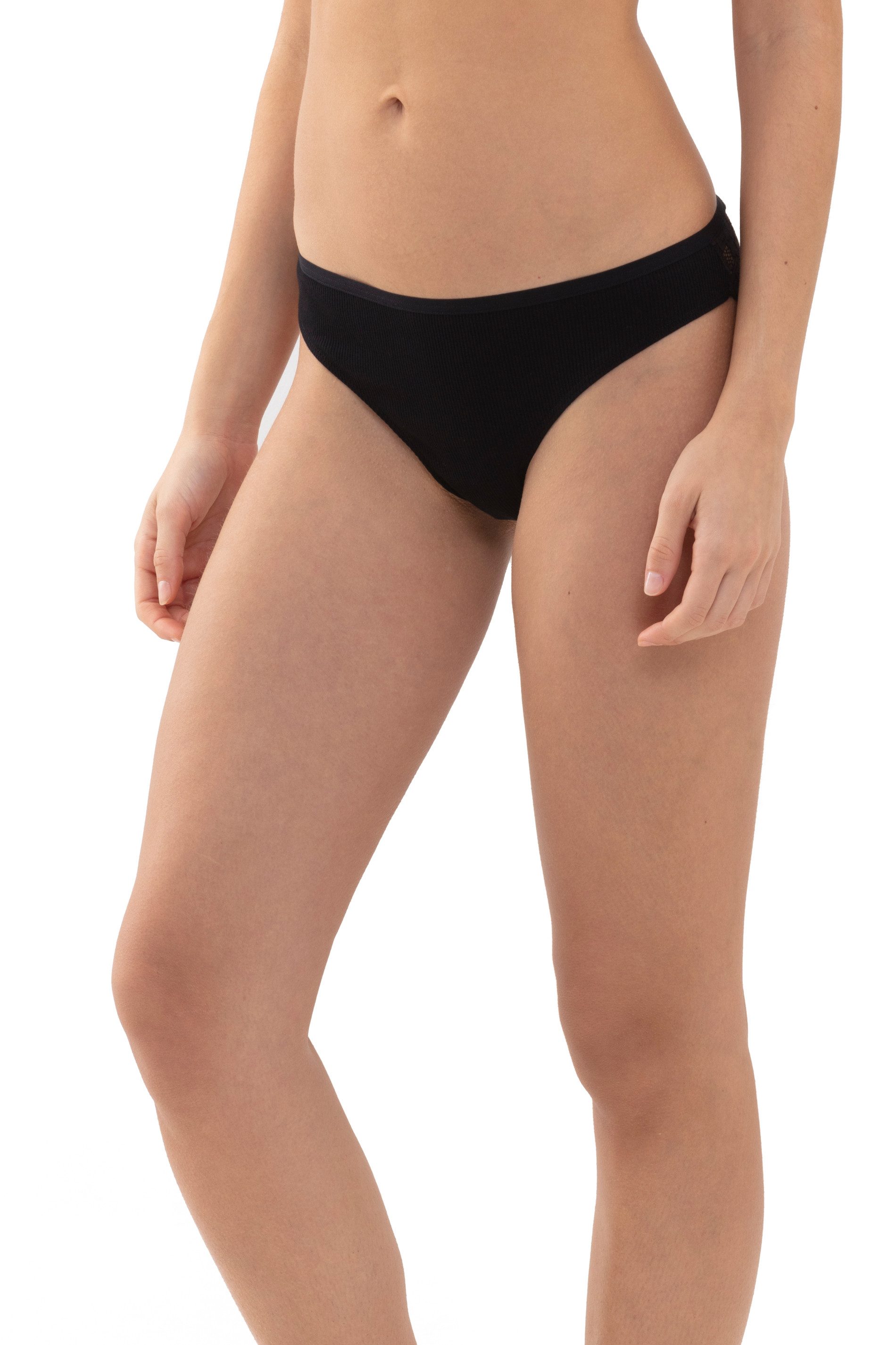 Mey Minislip Organic Cotton Kantversiering aan de achterkant dames slips maat S zwart