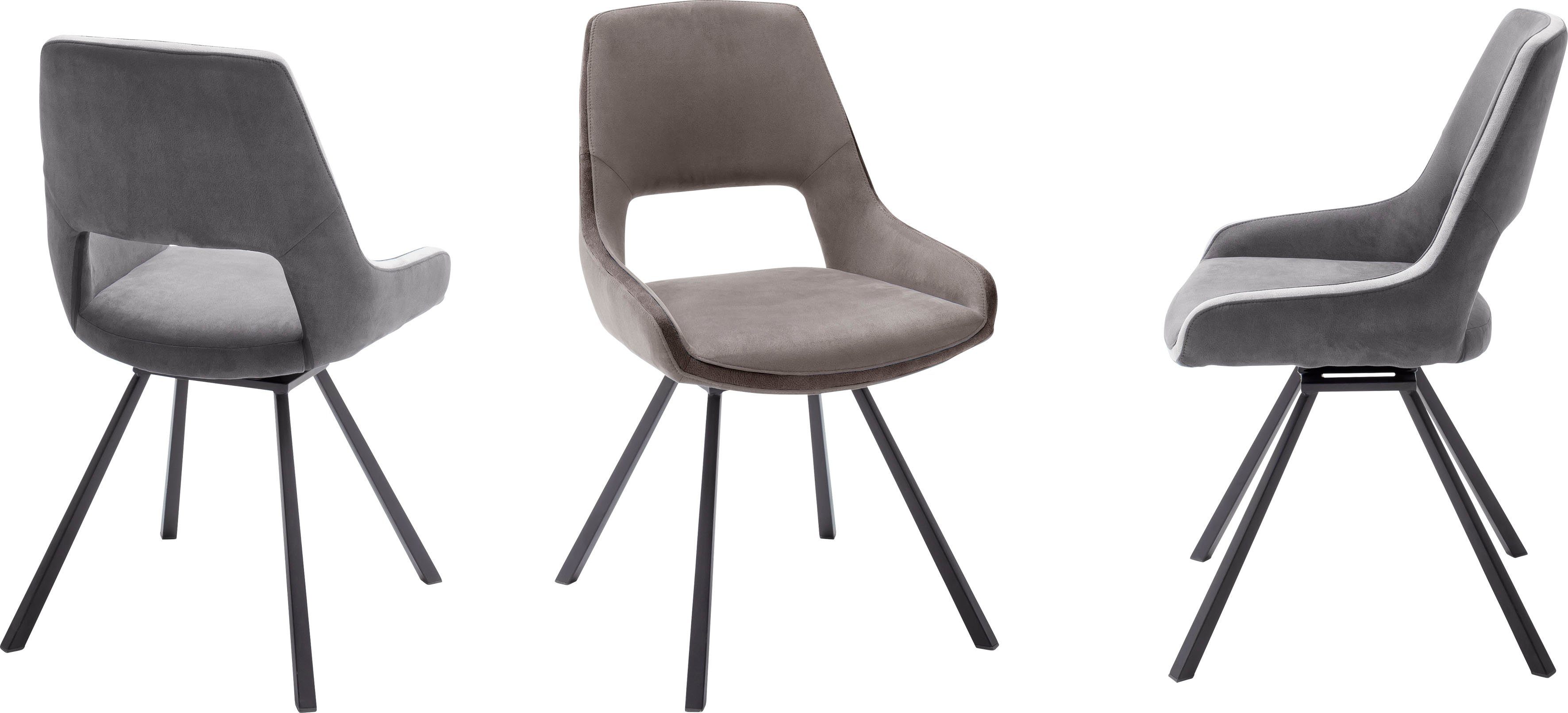 MCA furniture Eetkamerstoel Bayonne 2-set, stoel 180° draaibaar, belastbaar tot 120 kg, zithoogte ca. 50 cm (set, 2 stuks)