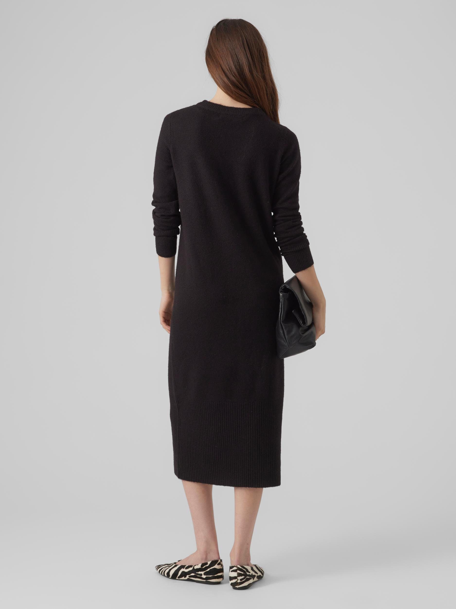 Vero Moda Gebreide jurk VMPLAZA LS O-NECK CALF DRESS GA BOO