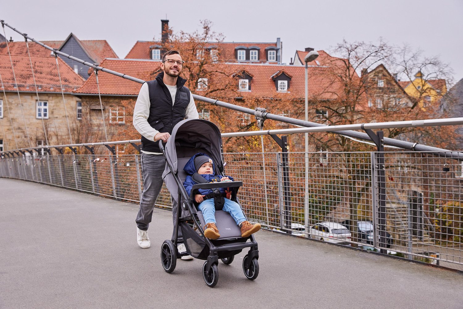 Hauck Kinder-buggy Shop N Care, Dusty Blue tot 22 kg belastbaar, compatibel met babyschaal
