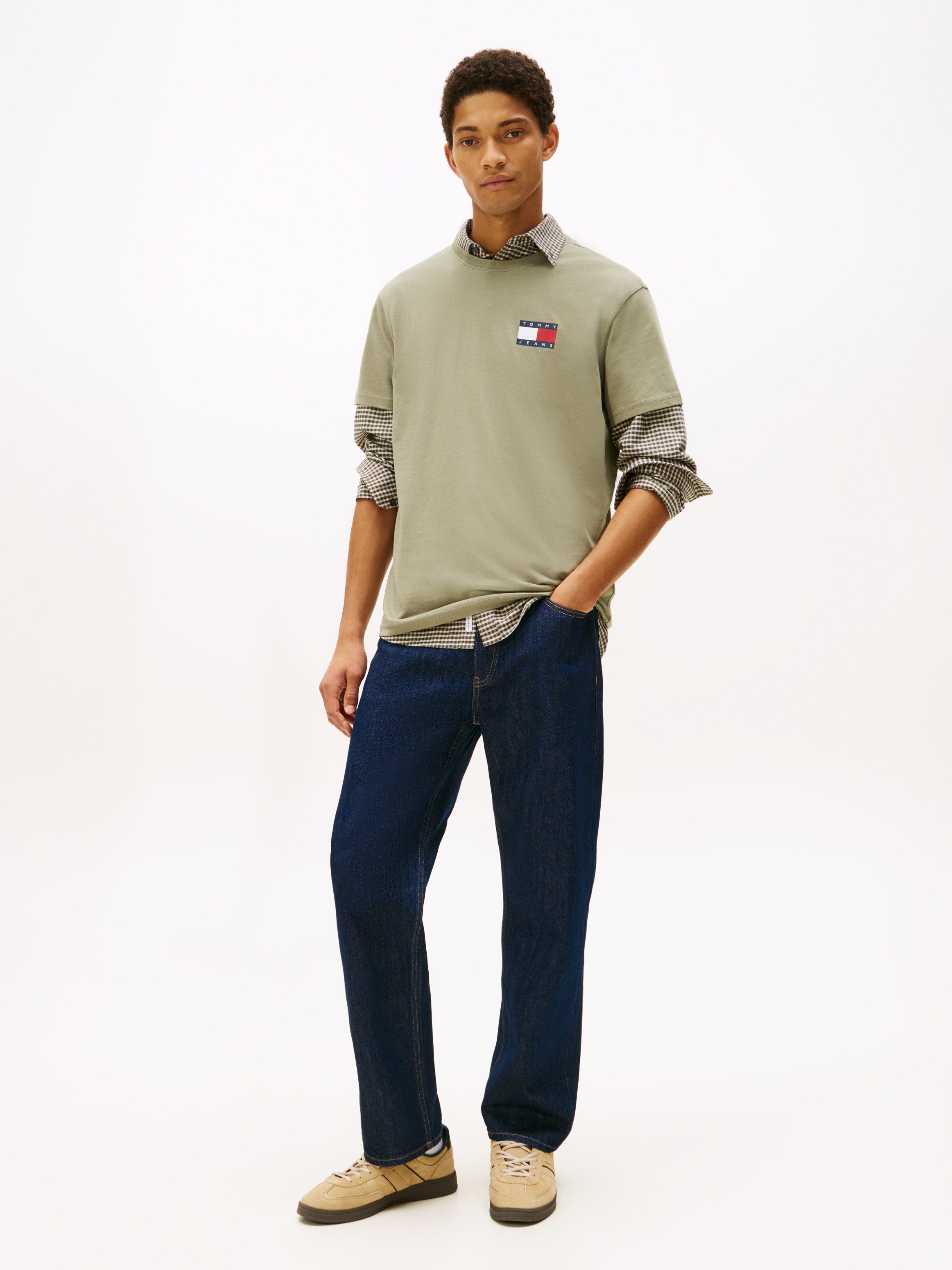 TOMMY JEANS T-shirt TJM SLIM ESSENTIAL FLAG TEE EXT