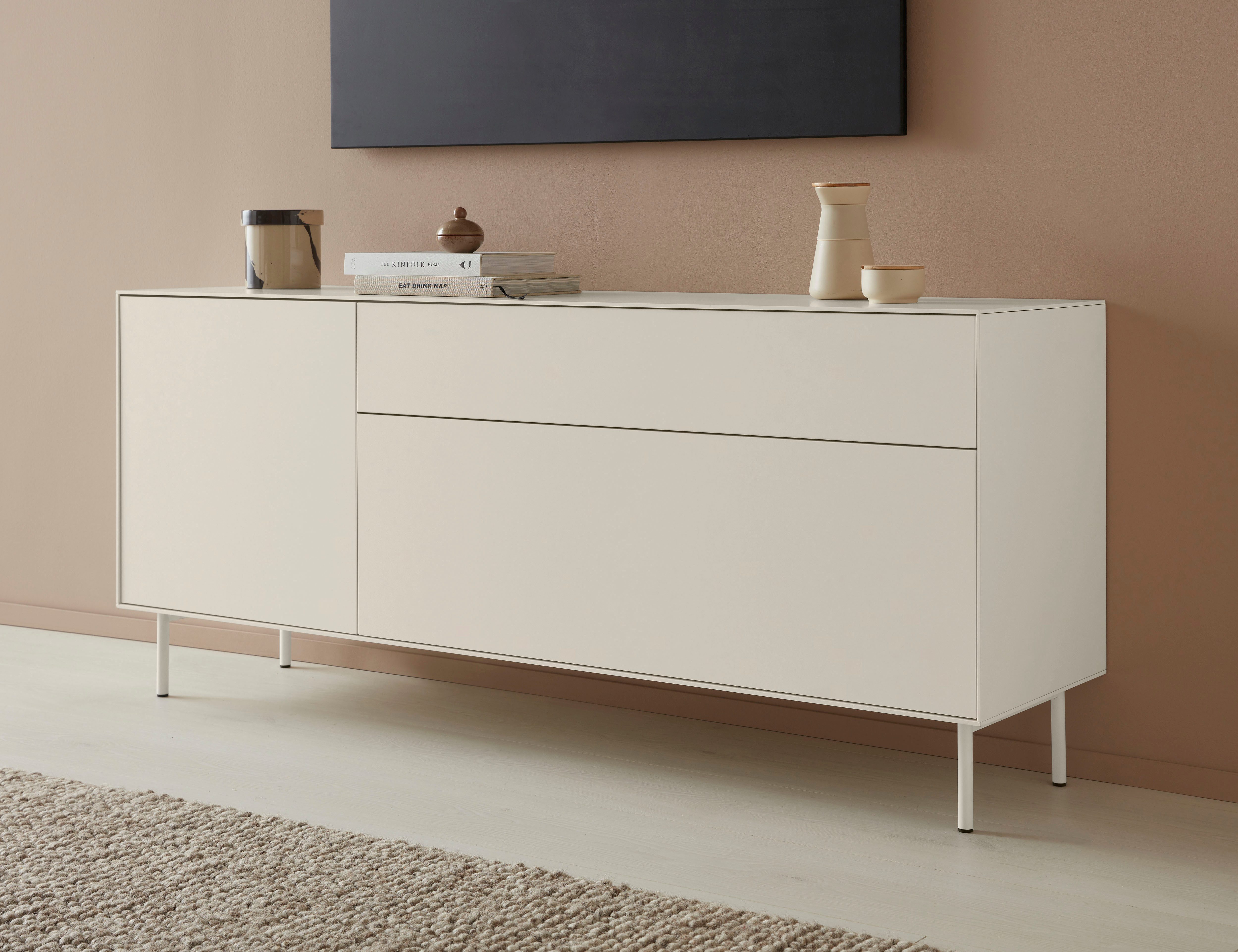 LeGer Home by Lena Gercke Tv-meubel Essentials Breedte: 167 cm, MDF gelakt, push-to-open-functie