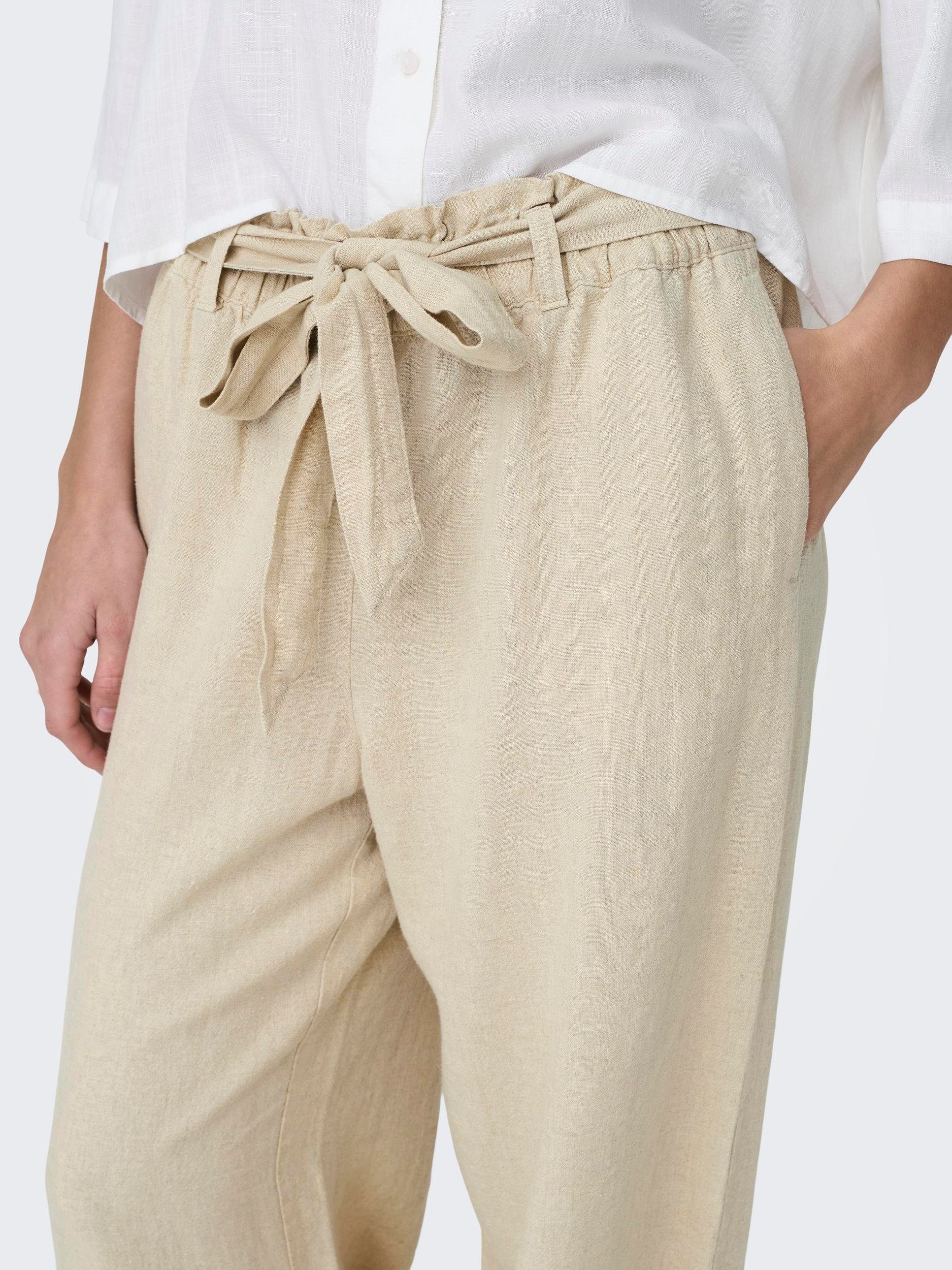 JDY Culotte JDYSAY MW LINEN BELT PANT WVN NOOS