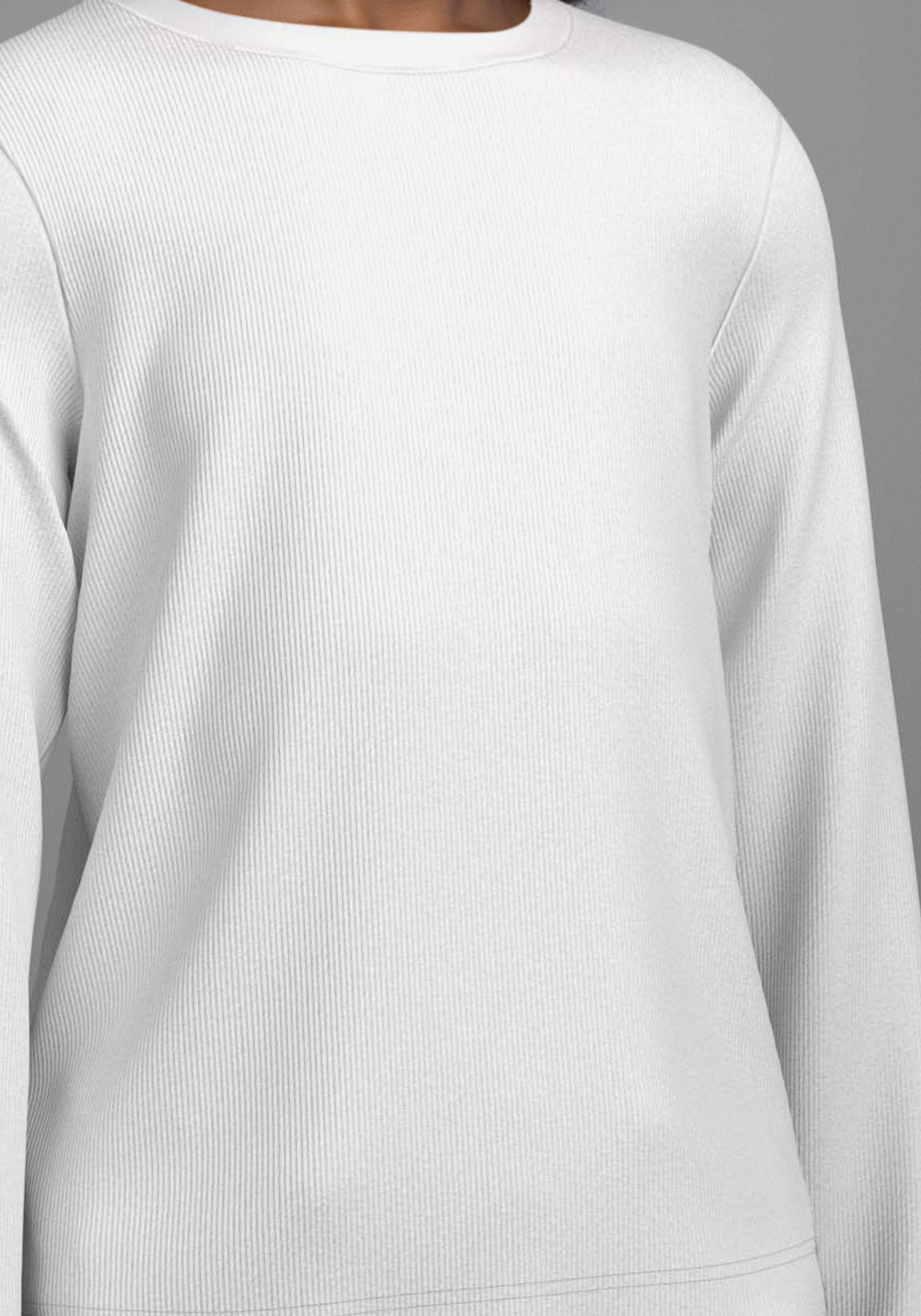 H.I.S Shirt met lange mouwen 2-pack shirts van ribstof (2-delig)
