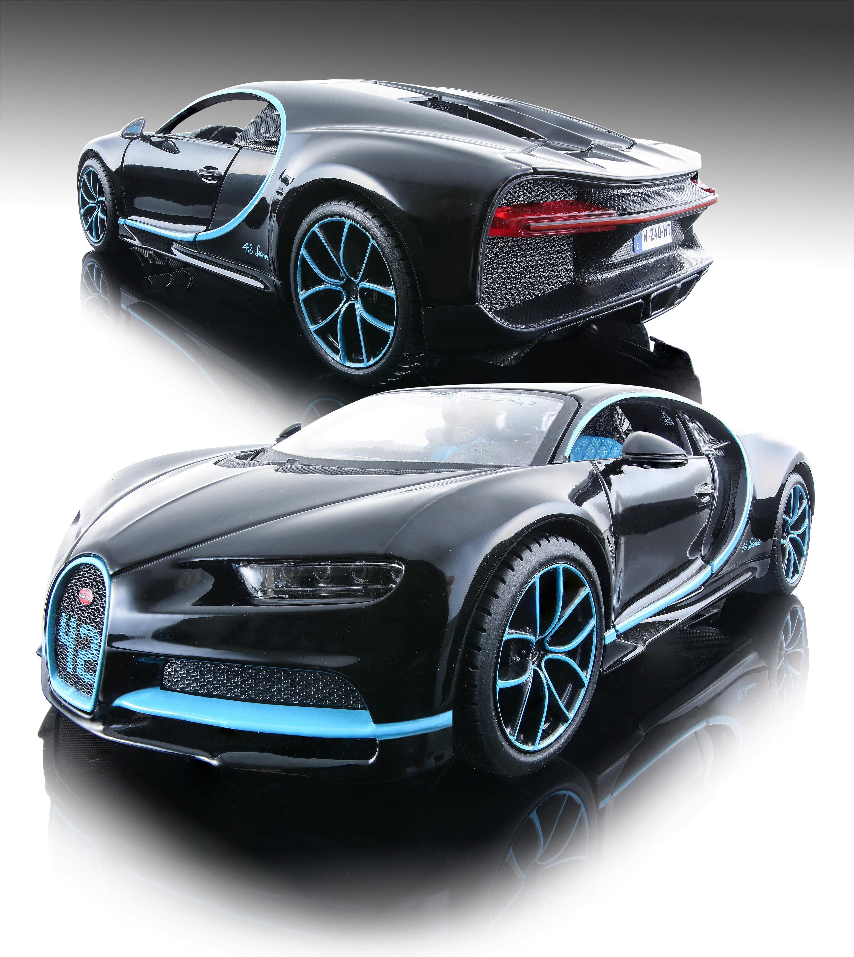 Maisto® Auto op schaal Bugatti Chiron, 1:24, zwart