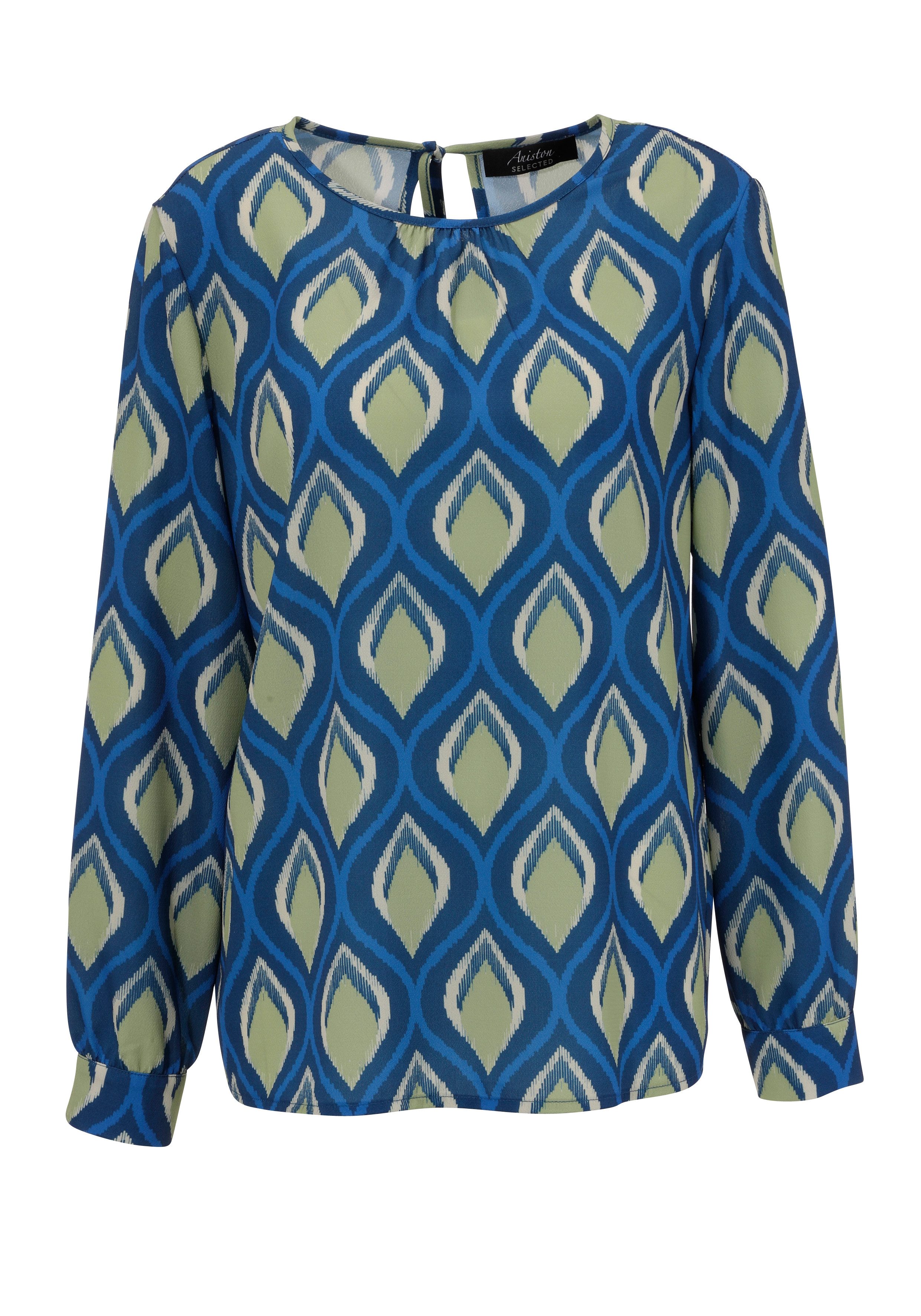 Aniston SELECTED Blouse zonder sluiting met split en bindband op de rug