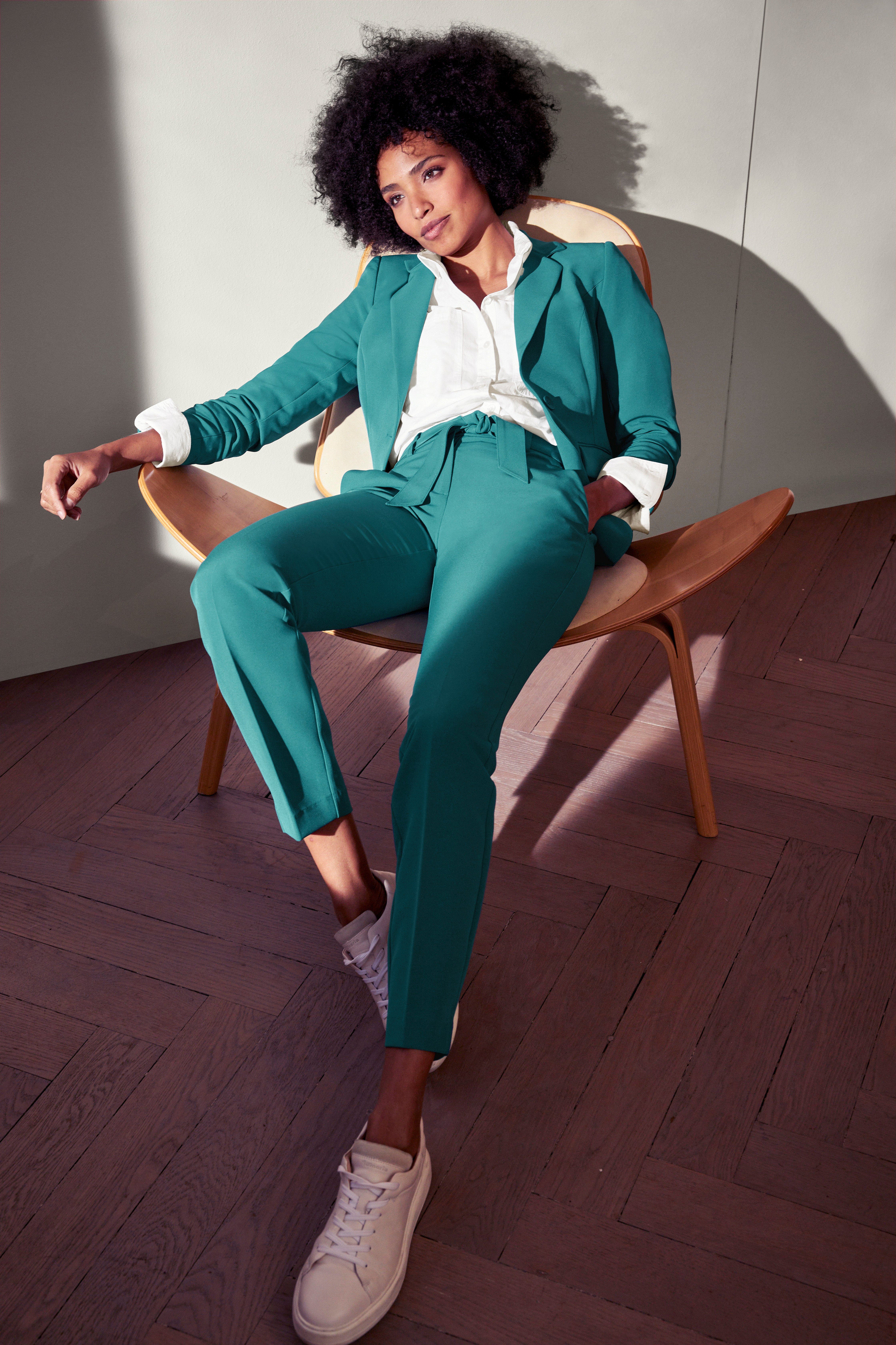 HECHTER PARIS Pantalon met een bindceintuur (set, 2-delig, Met een bindceintuur)