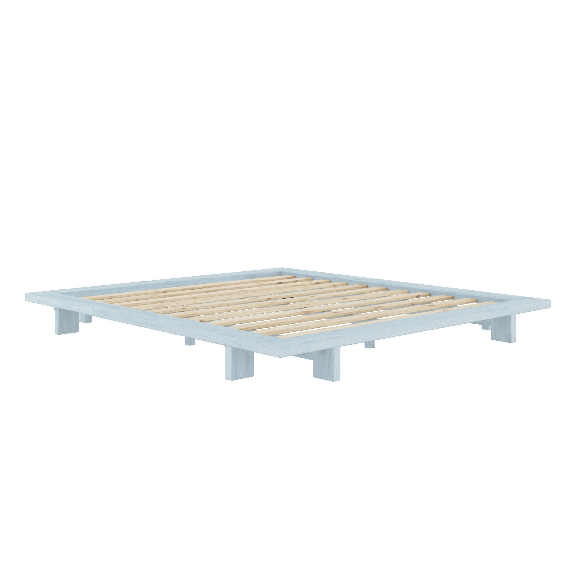Karup Bedframe JAPAN BED grondbed, houten frame, futonbed, jeugdbed, houten bed Massief houten bed met lattenbodem, massief grenen, bed zonder