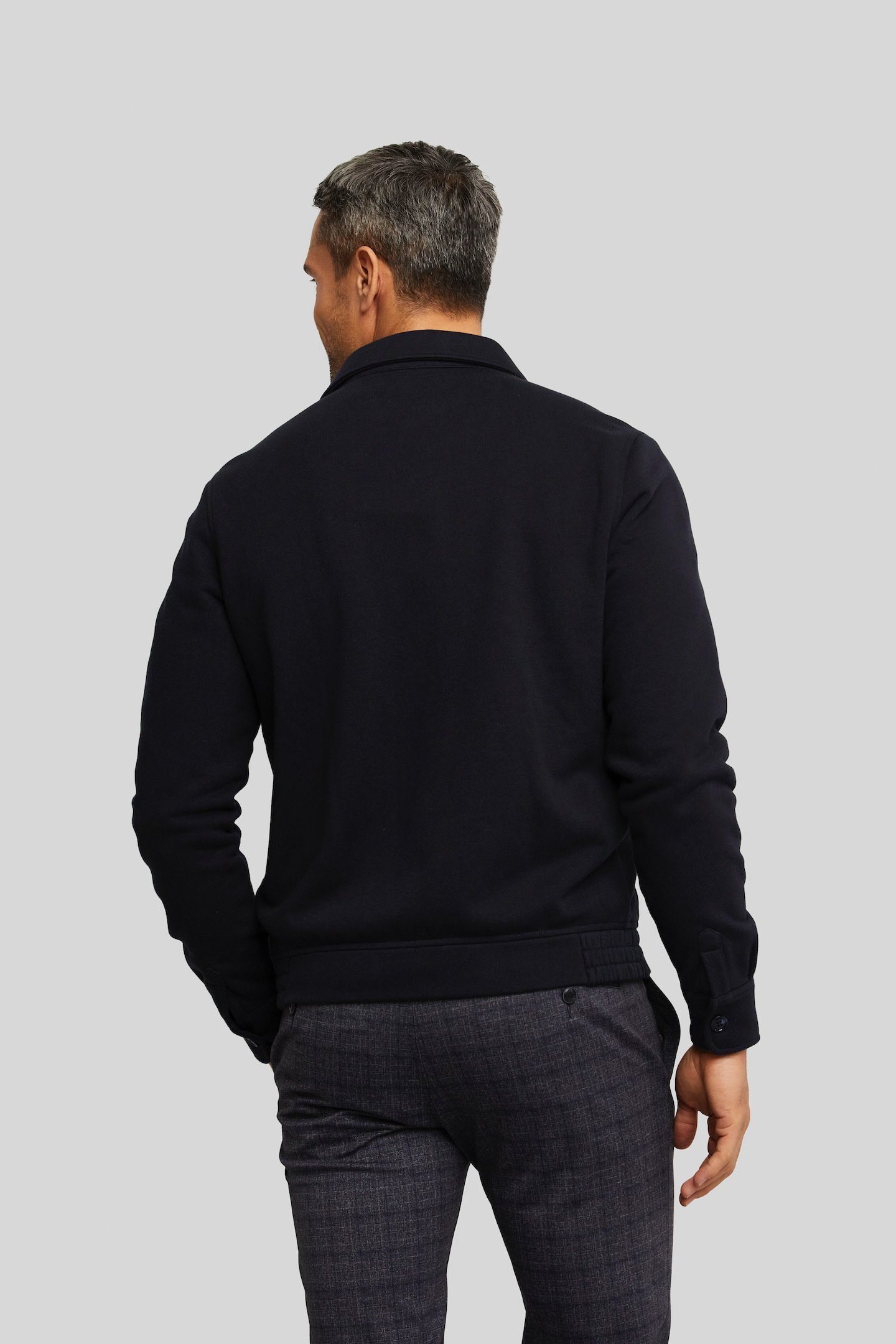 Bugatti Sweatvest in overhemd-look