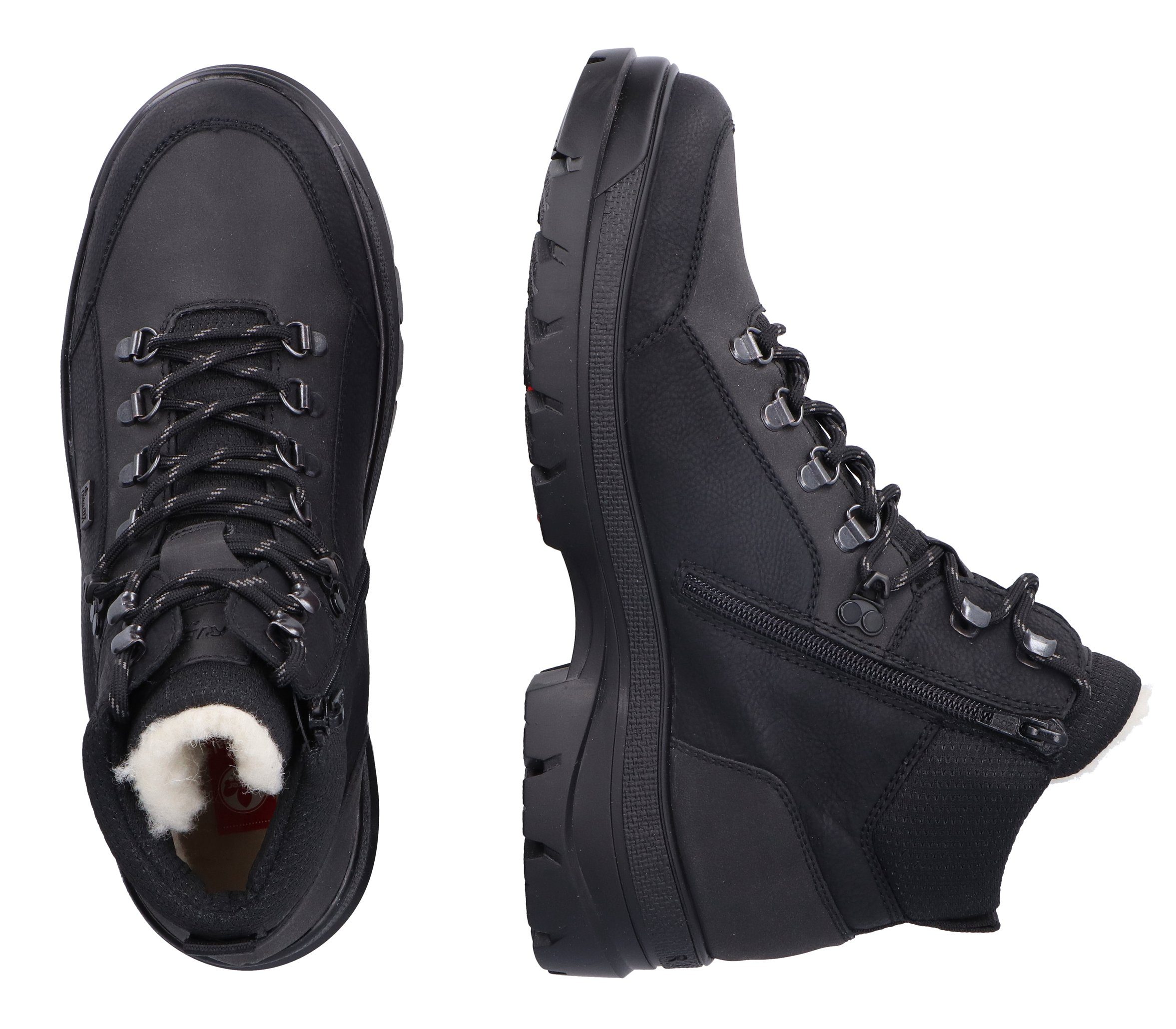 Rieker Winterlaarzen Flip Grip outdoorlaarzen met omklapbare spikes aan de loopzool, tex-membraan
