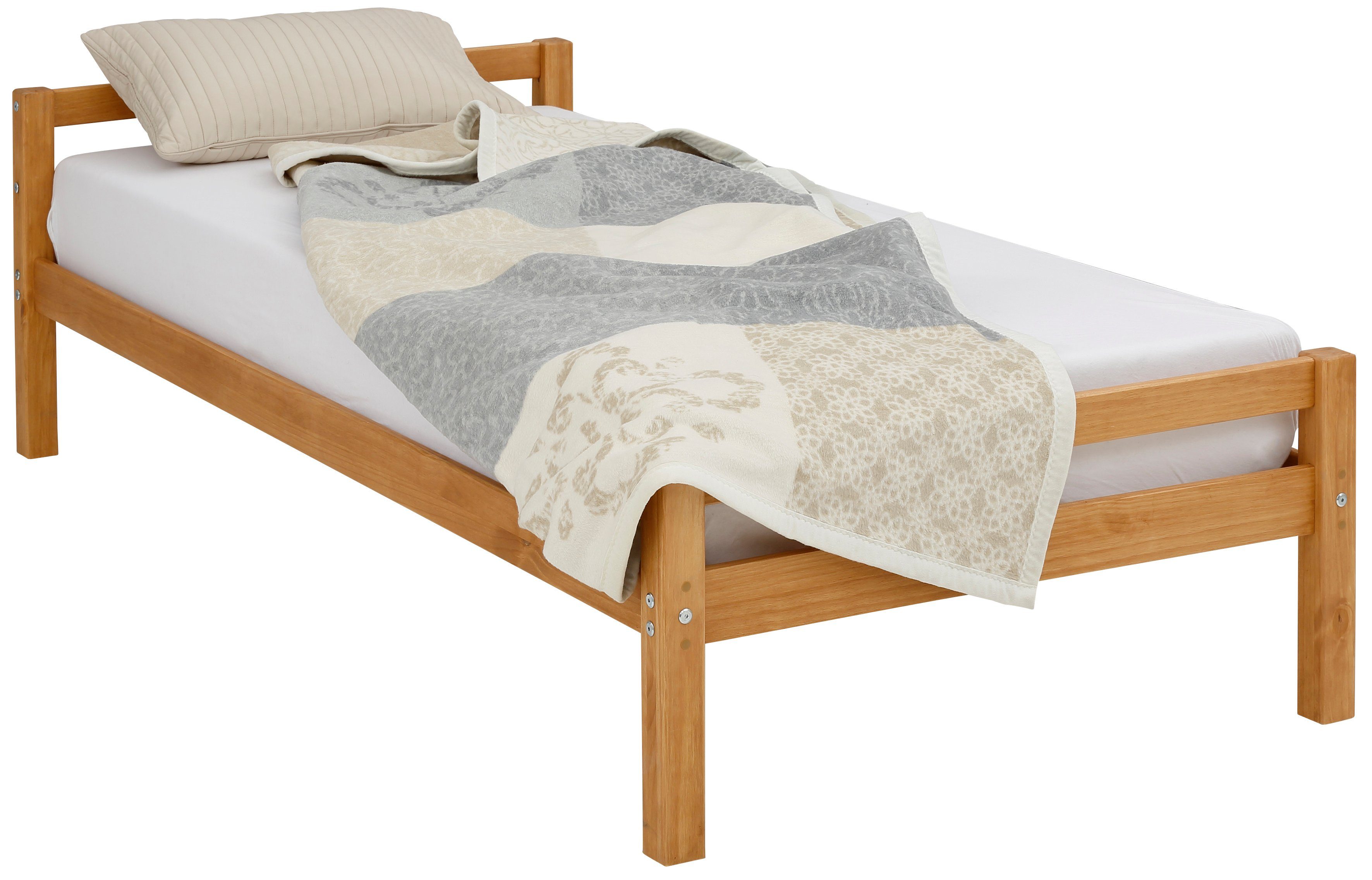 Lüttenhütt Kinderledikant Alpi 1-persoons van mooi grenenhout, lattenbodem, ligoppervlak 90x200 cm