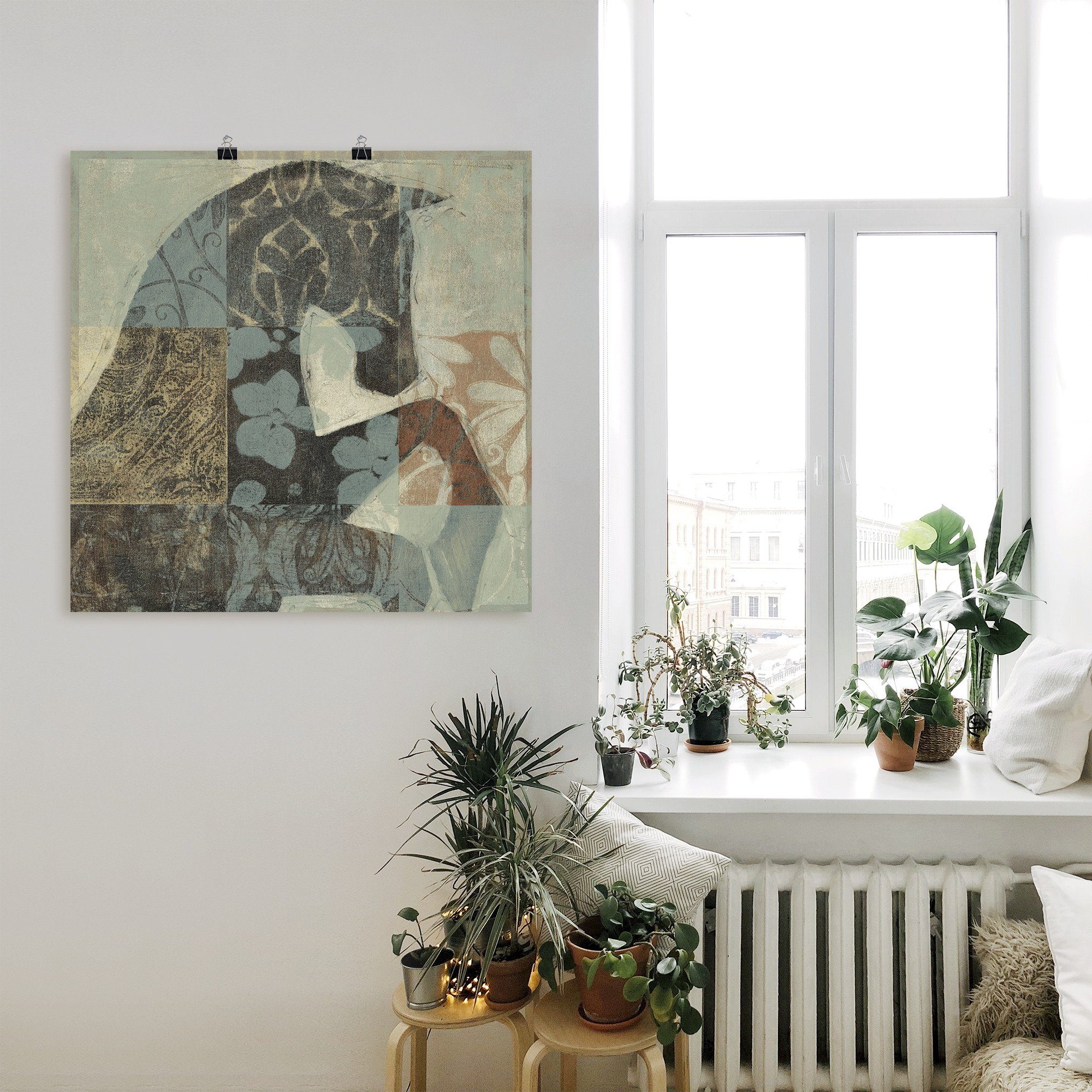 Artland Artprint Gedessineerd paard II als artprint op linnen, poster in verschillende formaten maten