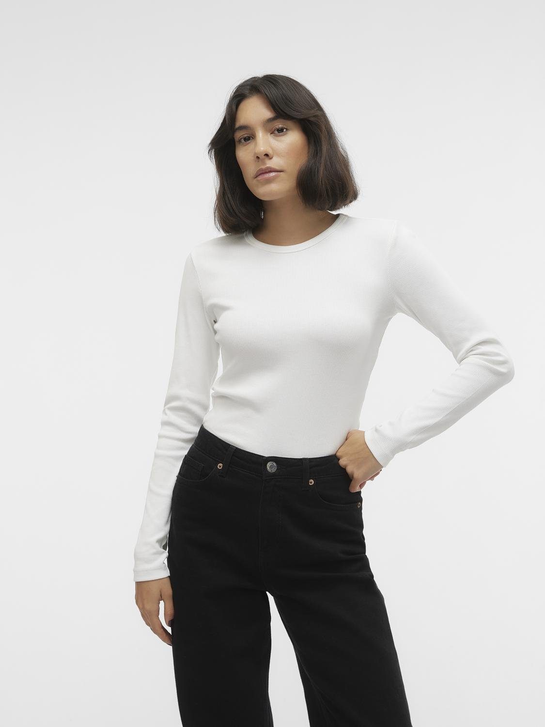Vero Moda Shirt met lange mouwen VMCHLOE LS SHORT TOP JRS NOOS