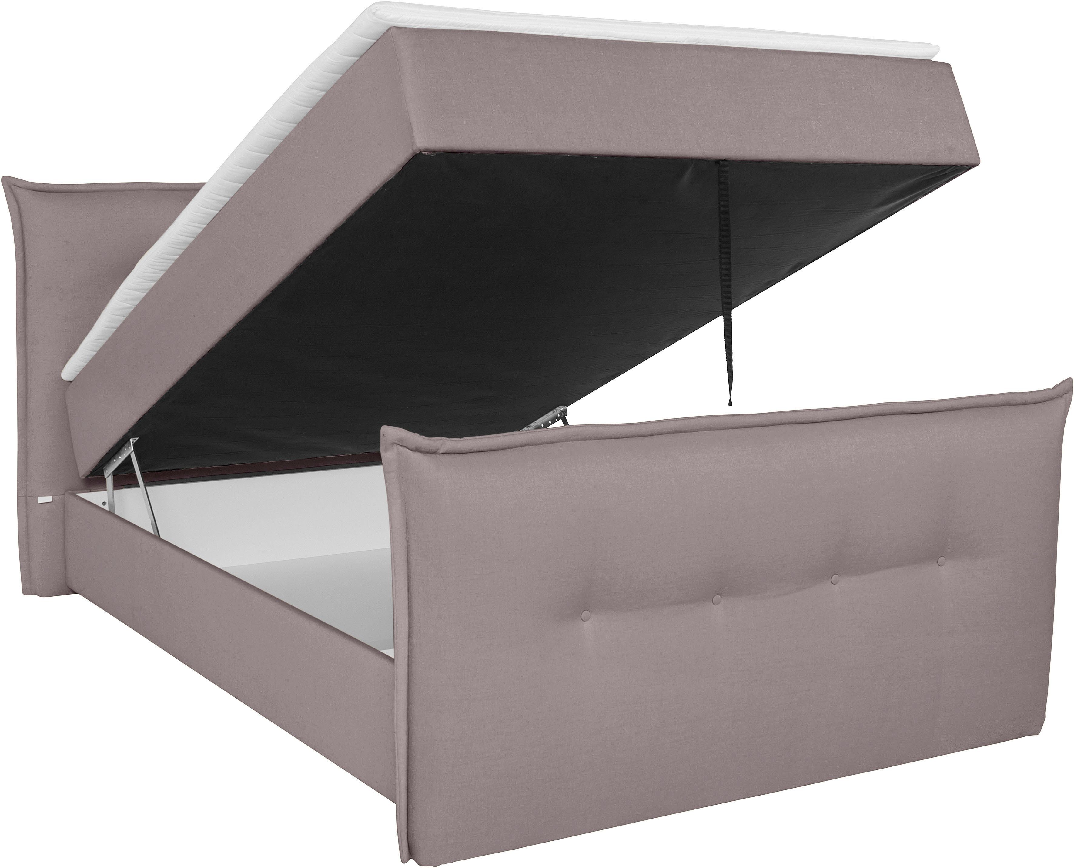 andas Boxspring Lichtgewicht inclusief voetbord, bedkist & topmatras, in 4 breedten en 2 hardheden