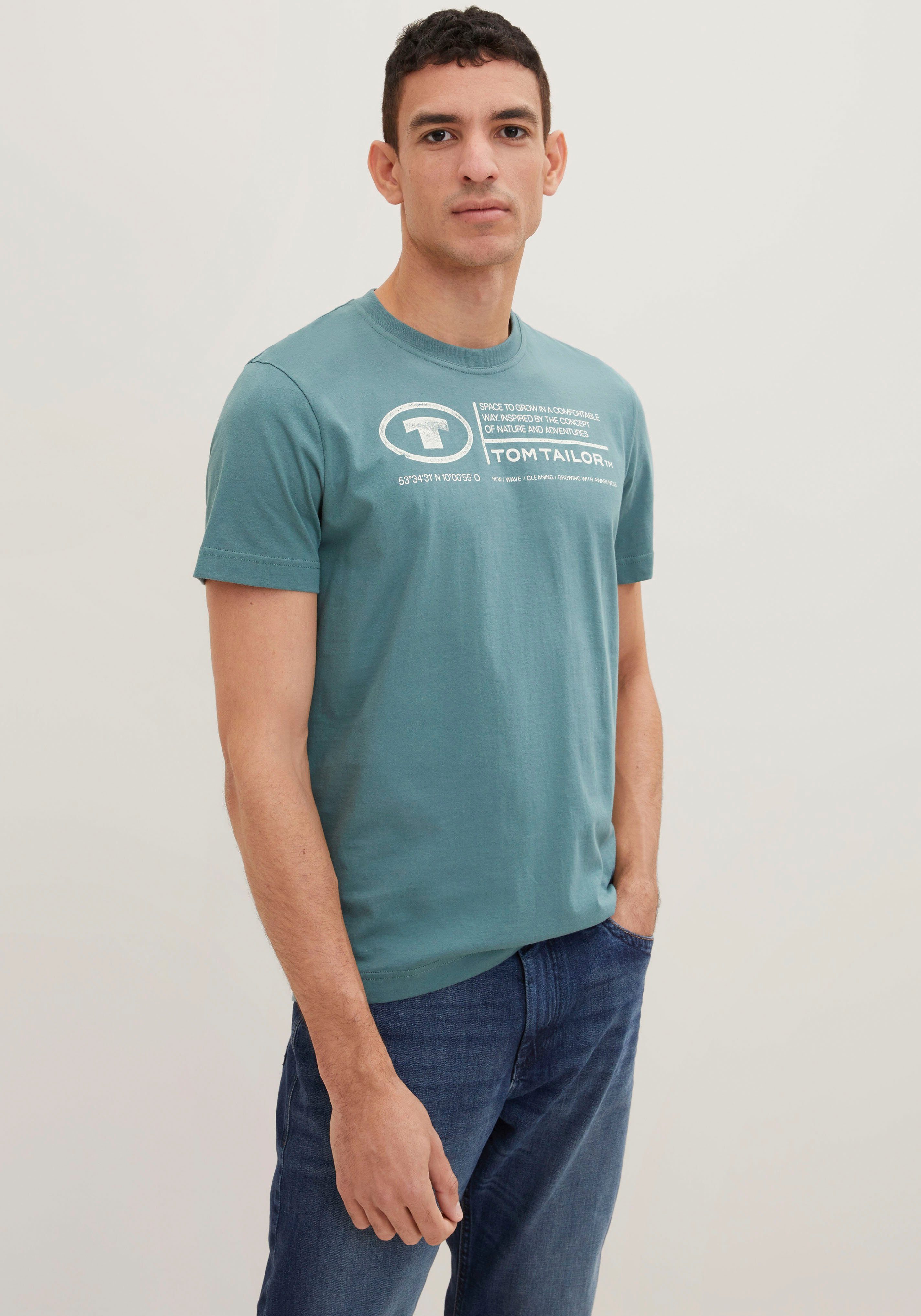 Tom Tailor Shirt met print Tom Tailor heren T-shirt, frontprint