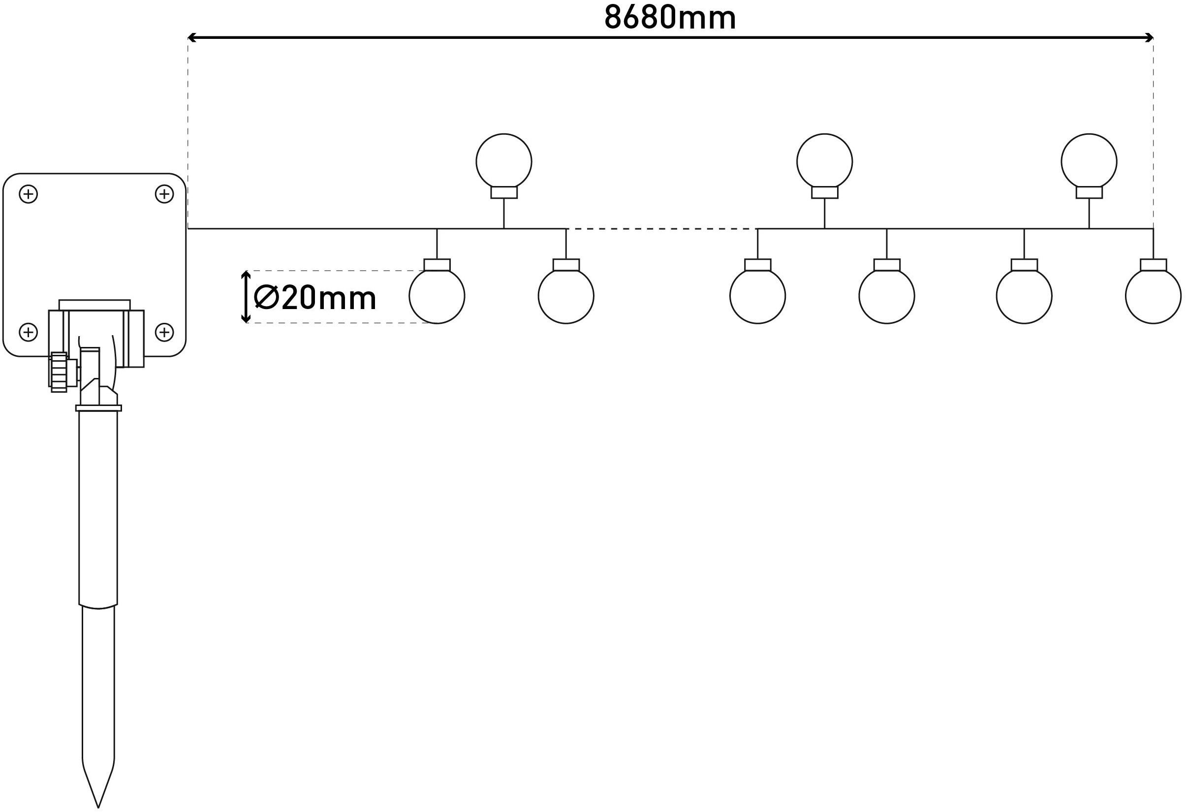 näve Led-lichtsnoer Becul (1 stuk)