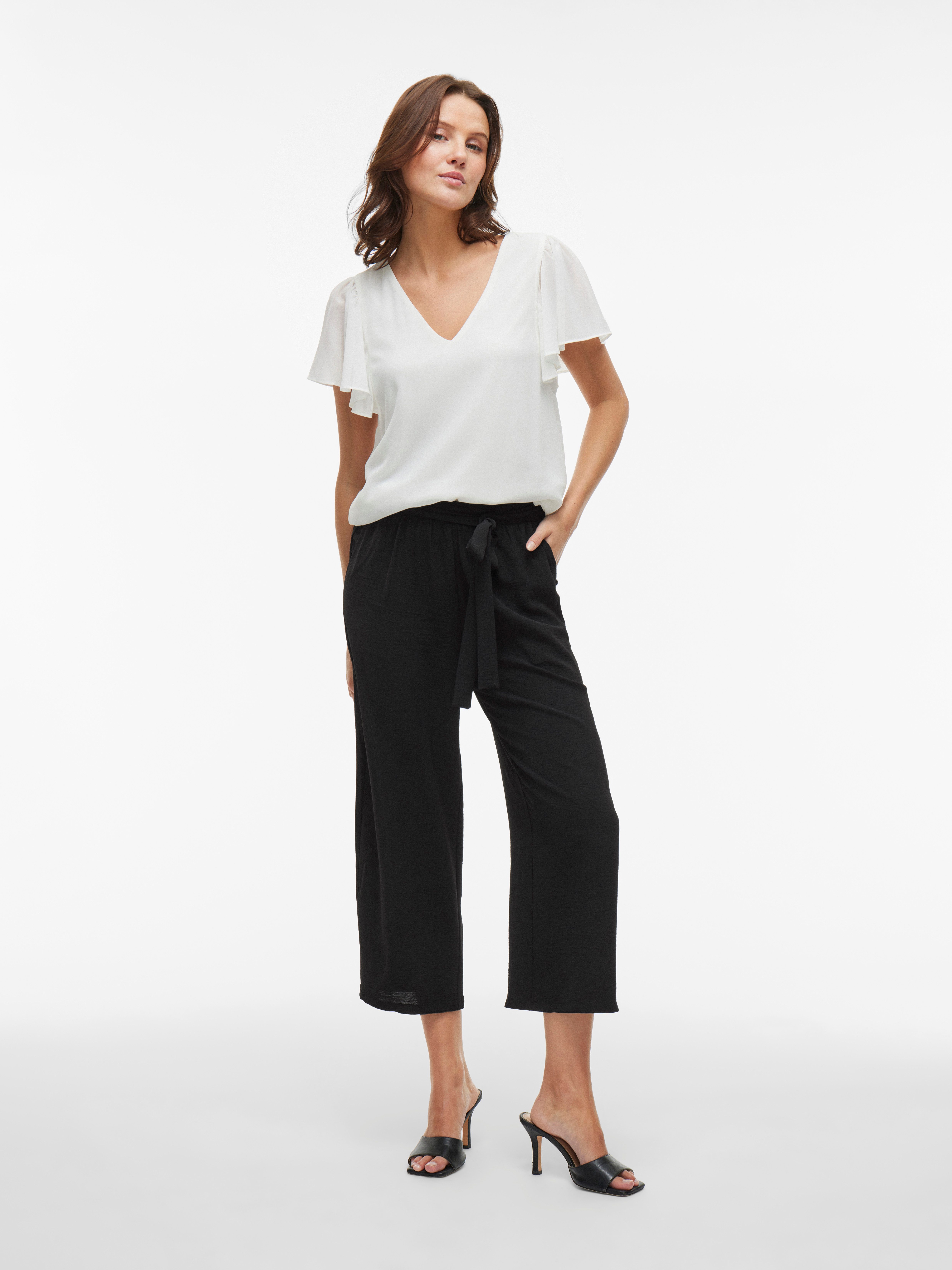 Vila Comfortbroek VIJOSA BELTED CULOTTE PANTS - NOOS