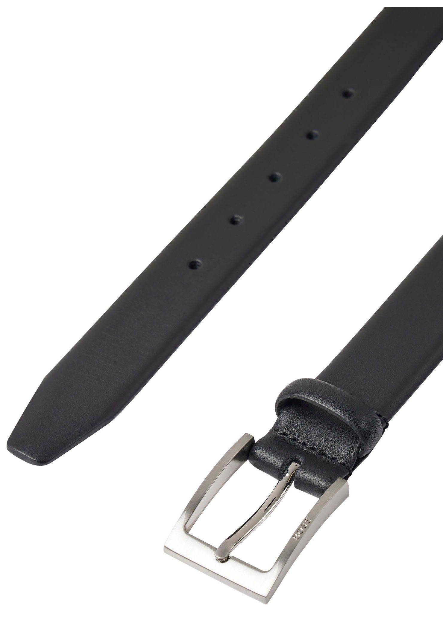 Boss Leren riem van nappaleer met logo-sluiting