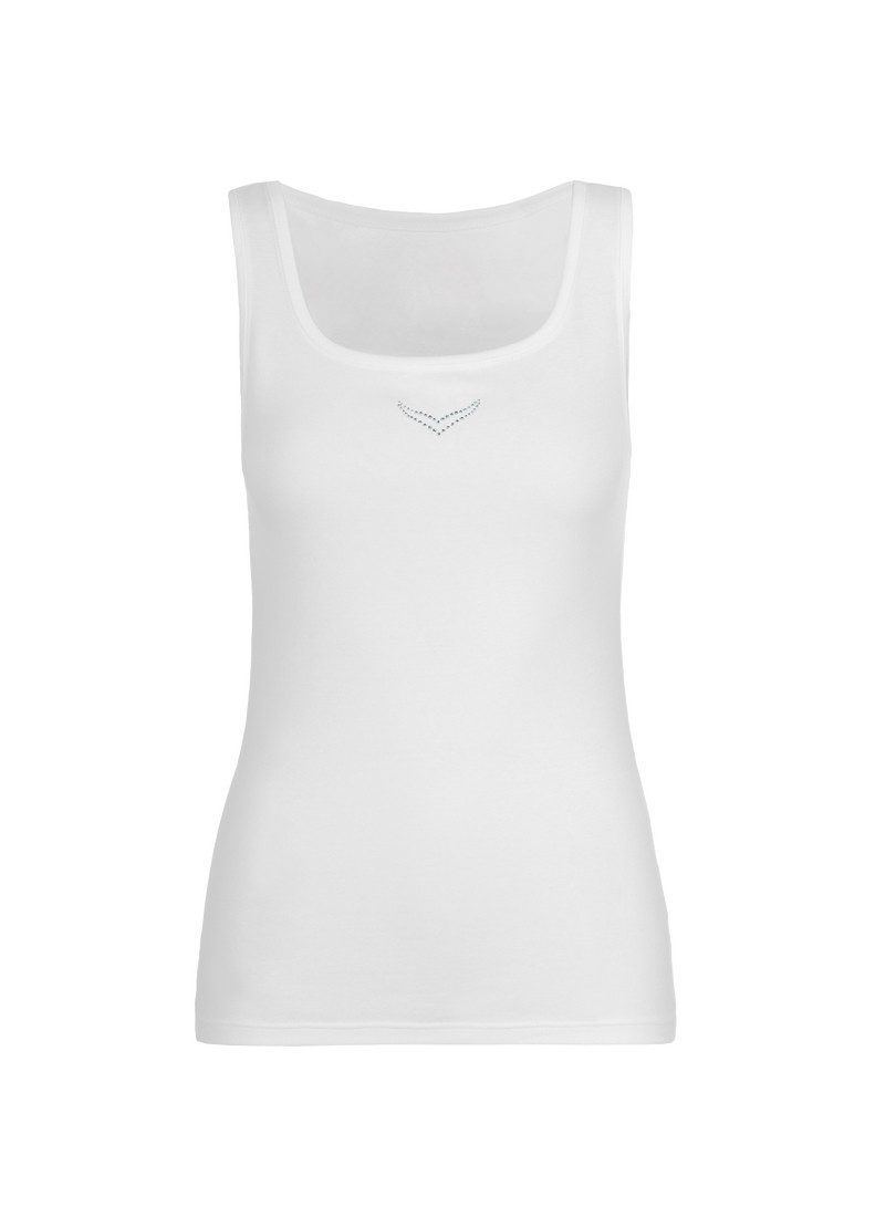 Trigema Tanktop TRIGEMA hemdshirt met kristallen (1-delig)