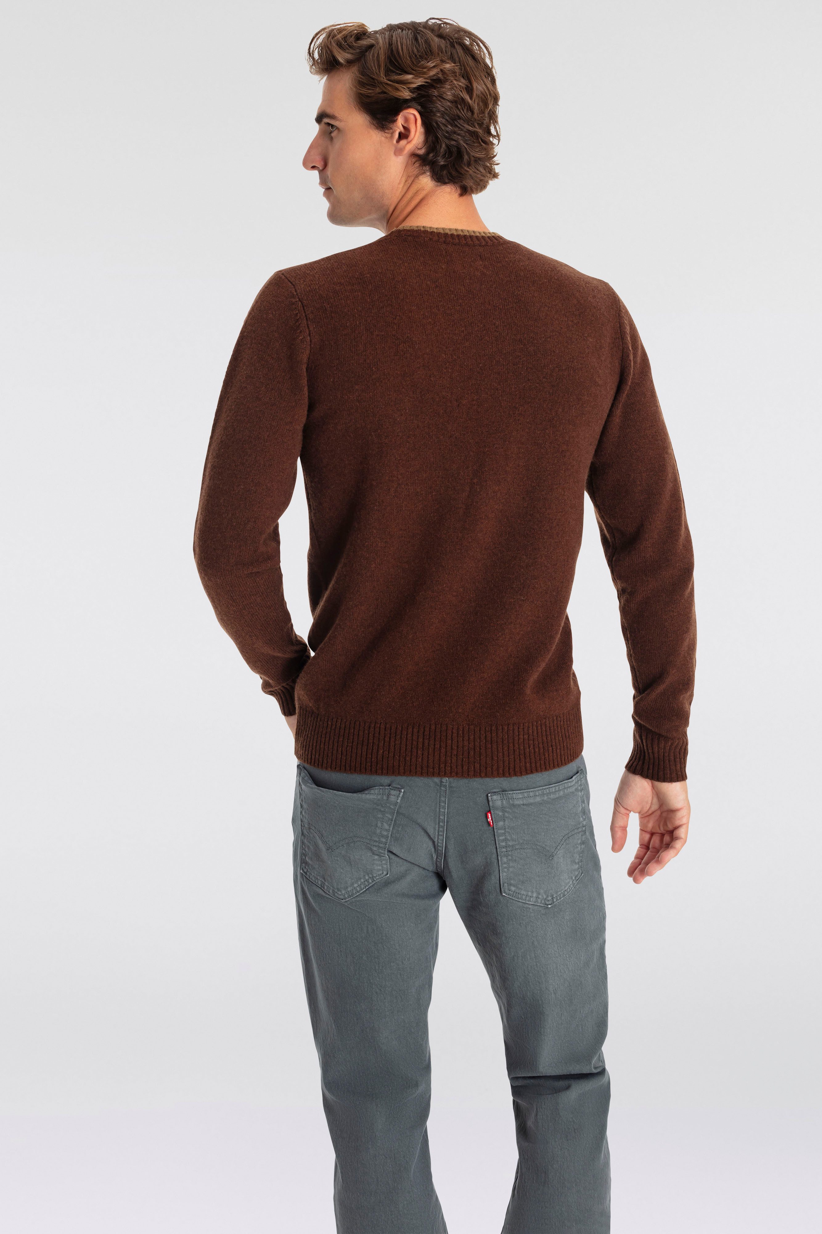 Levi's Wollen trui ORIGINAL HM SWEATER in klassieke ronde halsvorm