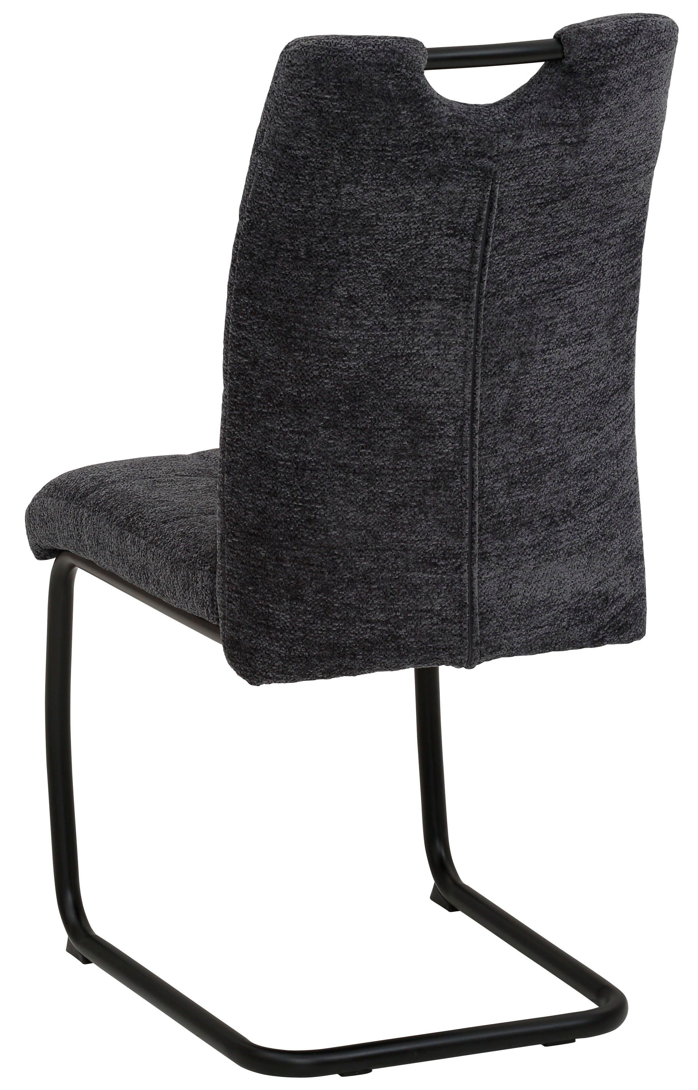 HELA Vrijdragende stoel LEONA eetkamerstoel Keukenstoel, voor de eettafel, in teddy-look (set)