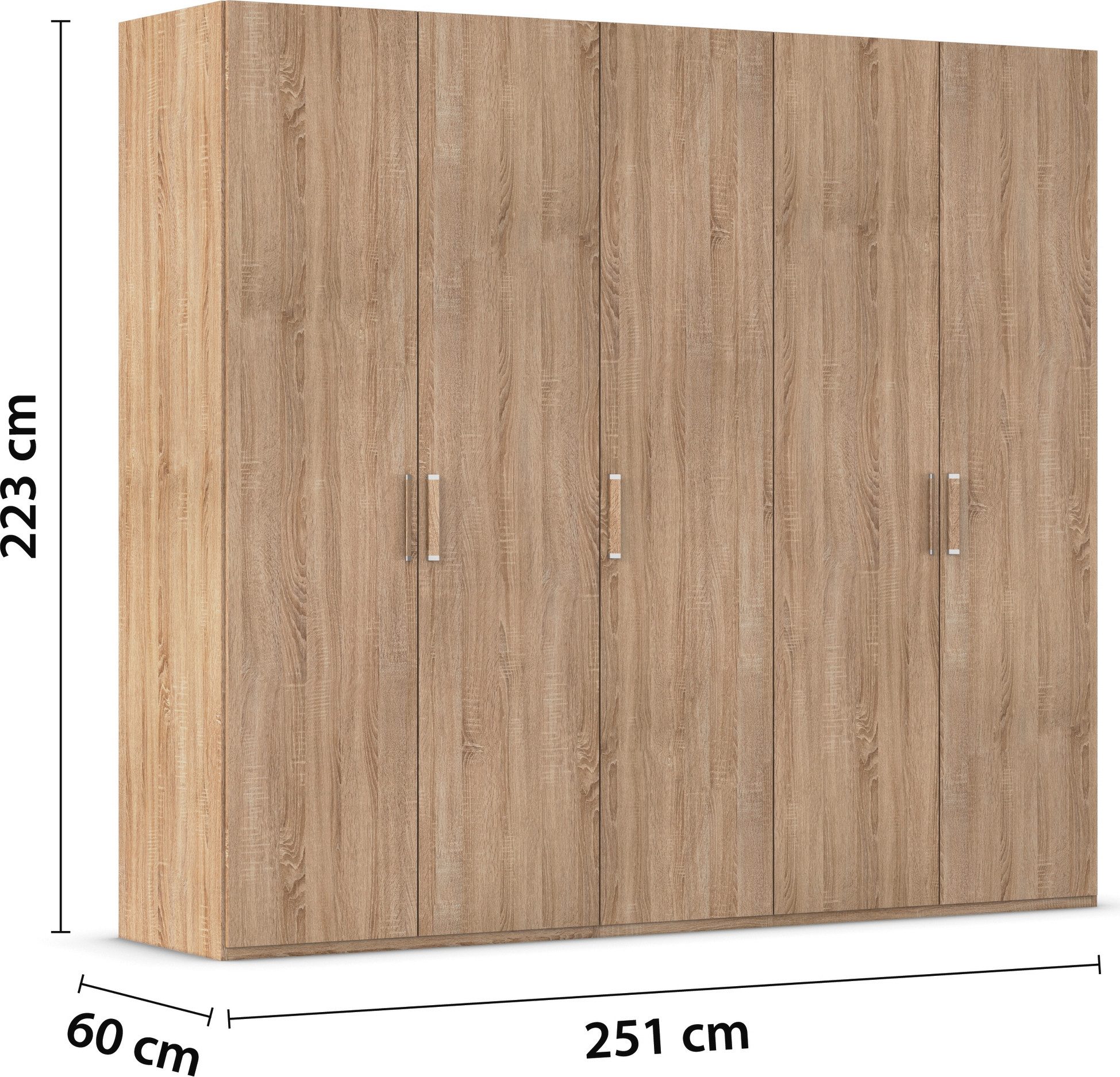 rauch Draaideurkast Kledingkast Kast Garderobe Slaapkamerkast EVELYN in elegante stijl, veel opbergruimte 4 breedtes en 2 hoogtes made in germany