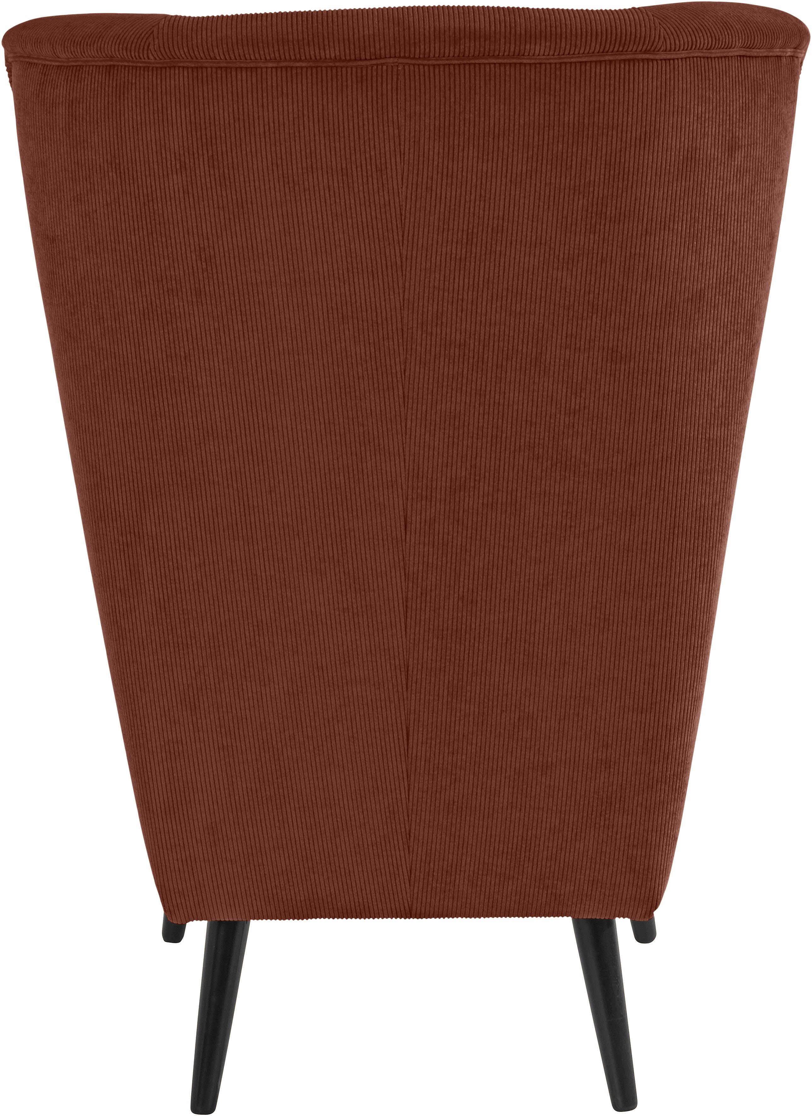 Guido Maria Kretschmer Home&Living Fauteuil Sallito, oorfauteuil, TV-stoel voor woonkamer, ook in velours cord