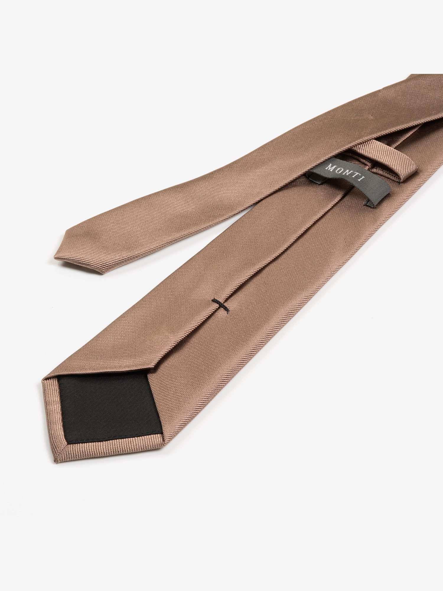 MONTI Stropdas Raul van puur zijde met edele twill-structuur - 7 cm breed