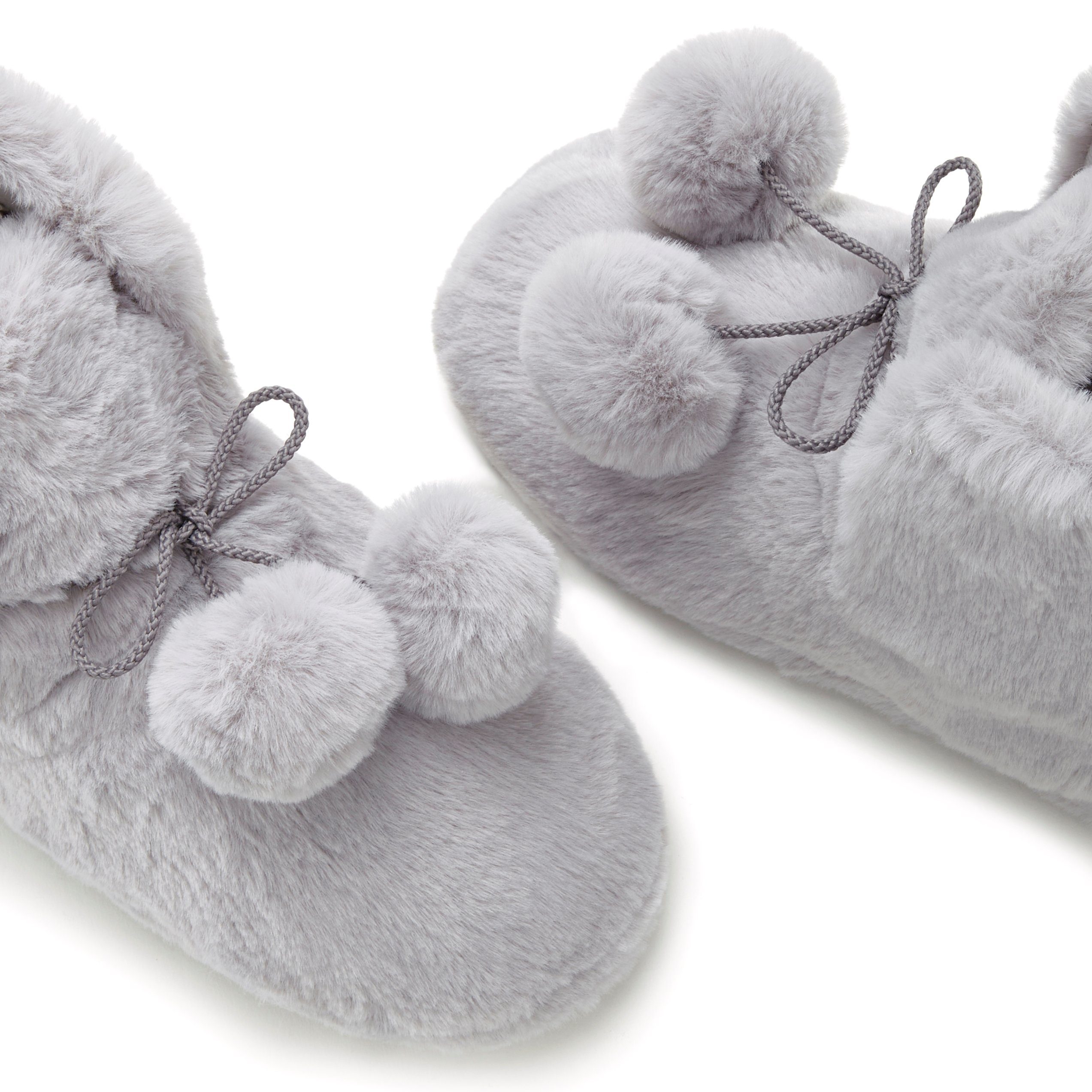Vivance Pantoffels Pluchen pantoffels Pantolette, pantoffel, laarzen met knuffelig faux fur VEGAN