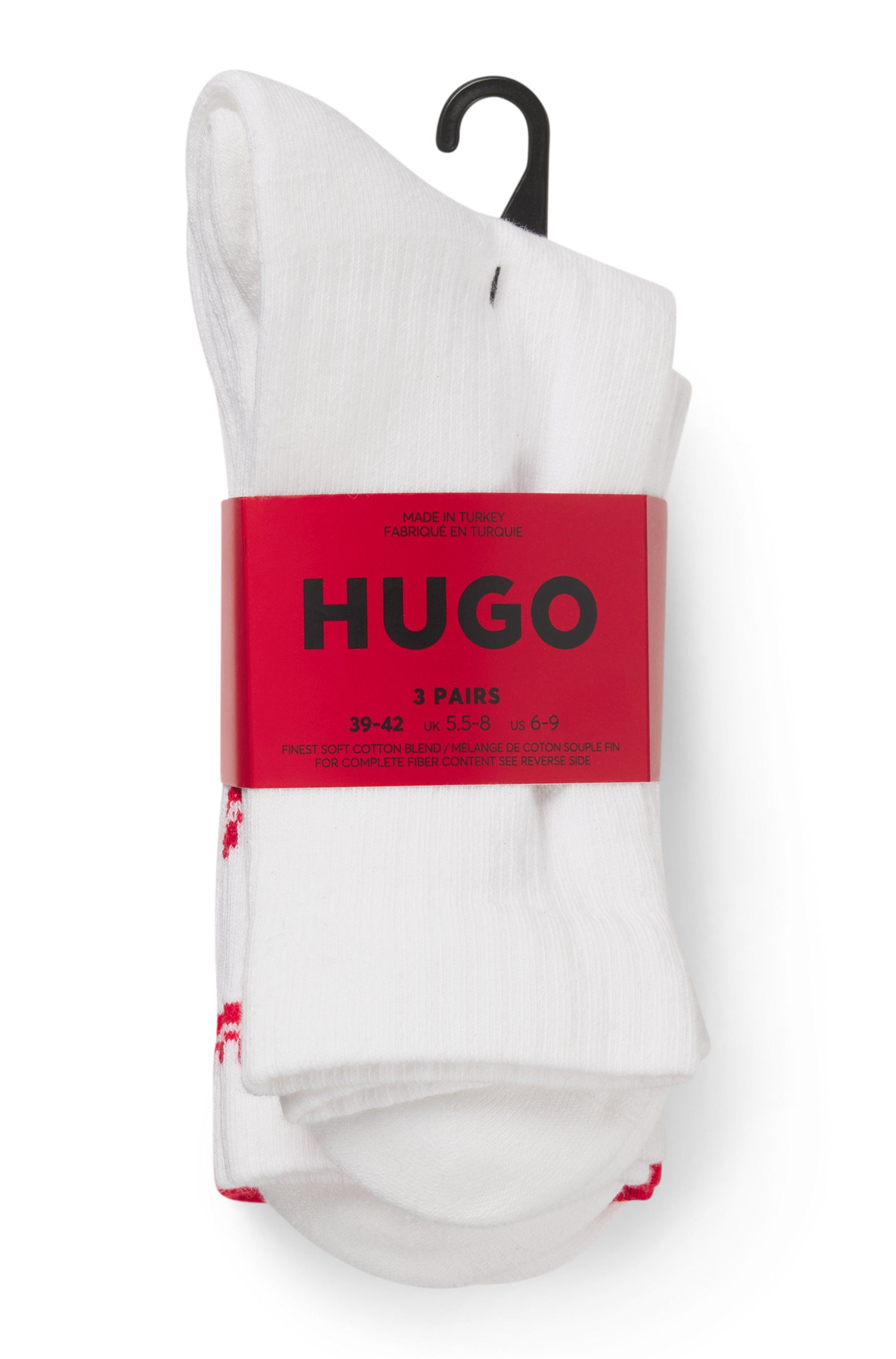 HUGO underwear Vrijetijdssokken 3P QS SPLIT LOGO CC met verschillende patronen (3 paar)
