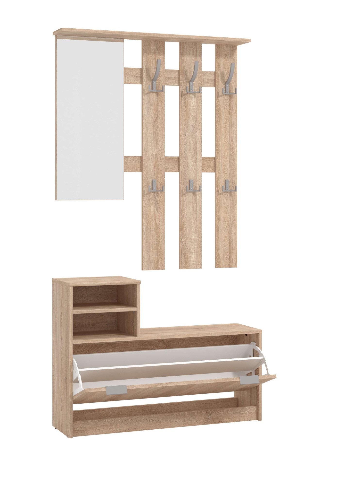 INOSIGN Halmeubelset Ravenna halgarderobe, dielenkast, compacte garderobe, breedte 100 cm (complete set, 2-delig)