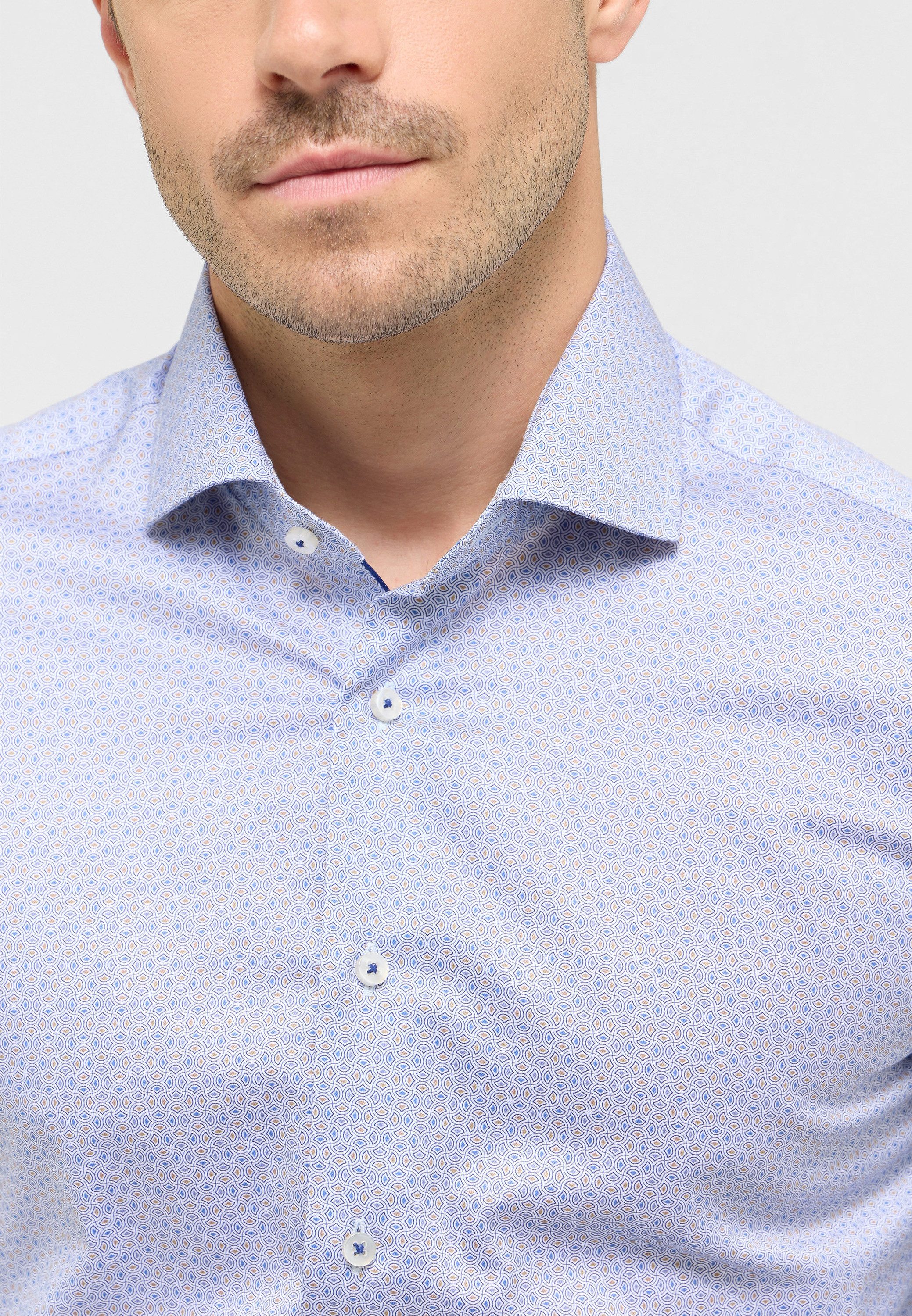 Eterna Overhemd met lange mouwen Slim fit