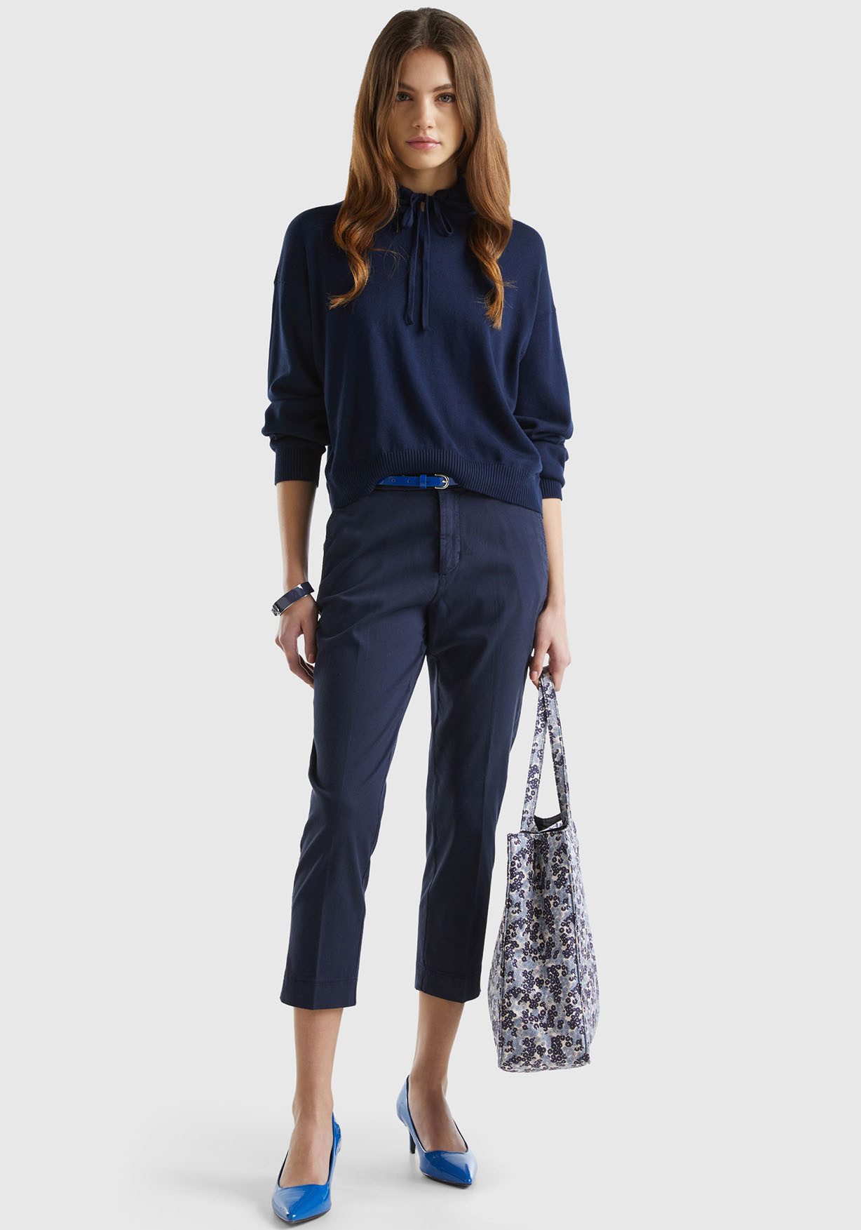 United Colors of Benetton Five-pocketsbroek met persplooien