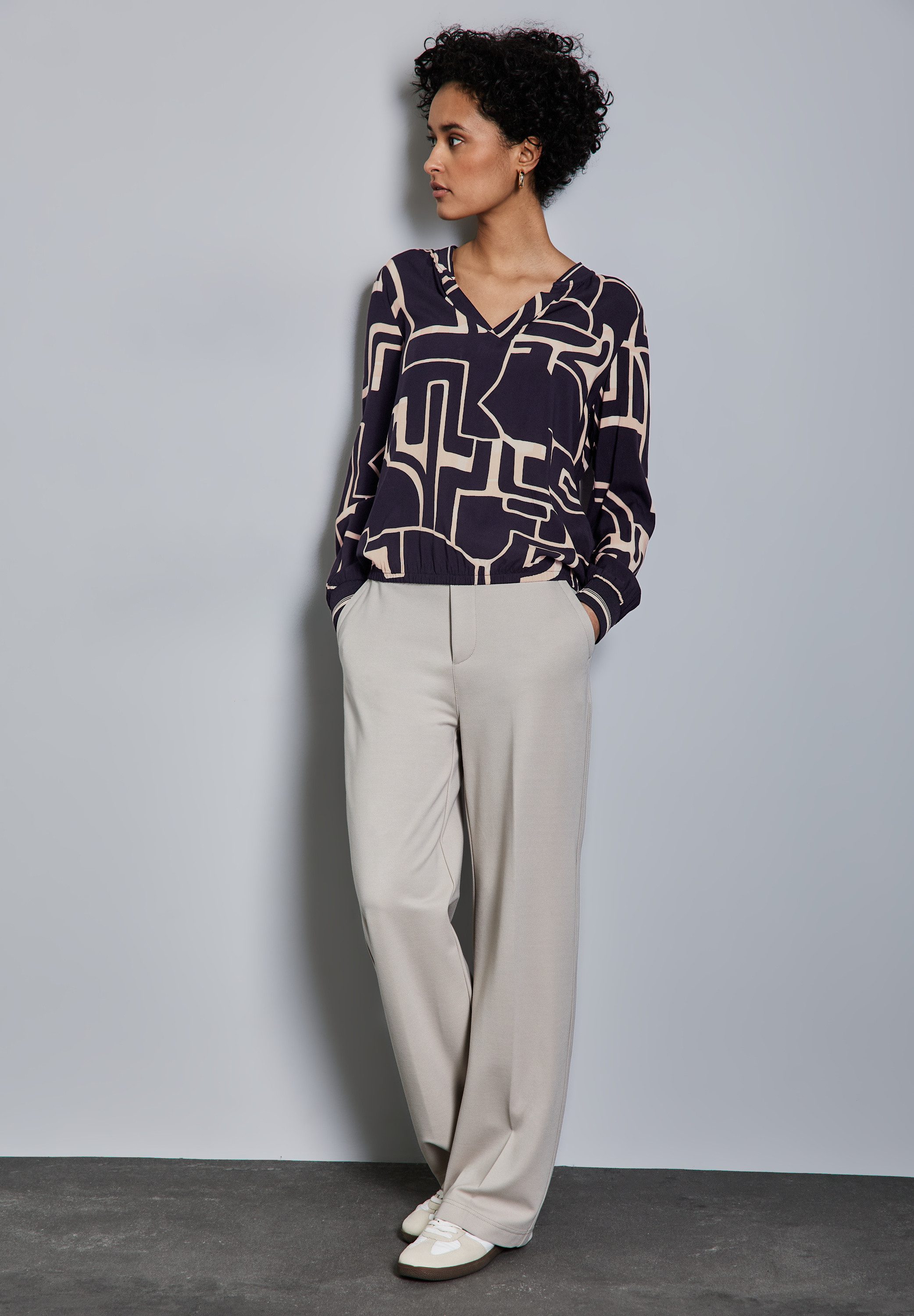 STREET ONE Blouse met lange mouwen met print all-over