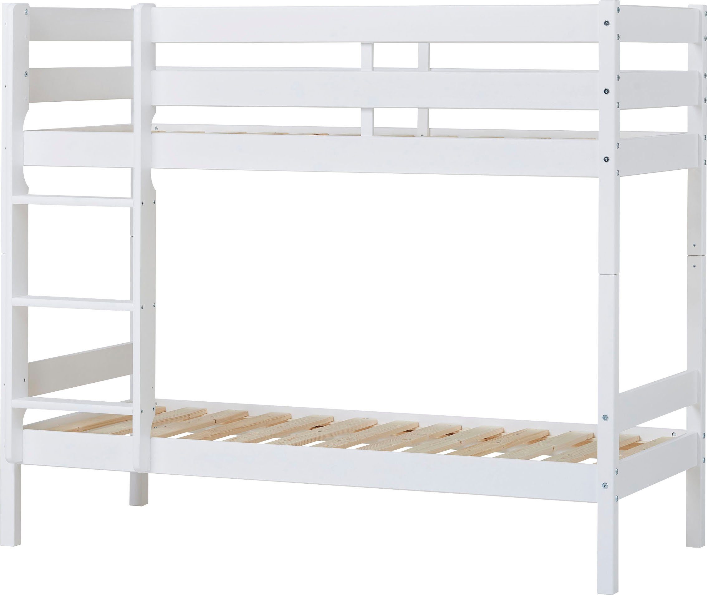 Hoppekids Stapelbed Eco comfort kinderbed 90x200 of 70x160 van massief hout in 4 kleuren