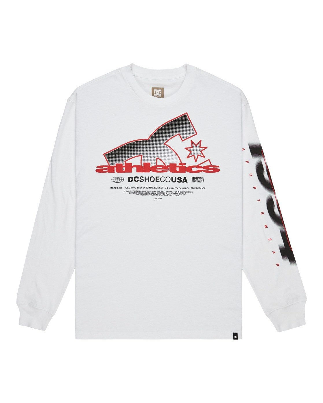 DC Shoes Shirt met lange mouwen Slathletic Hls heren t-shirts maat L wit