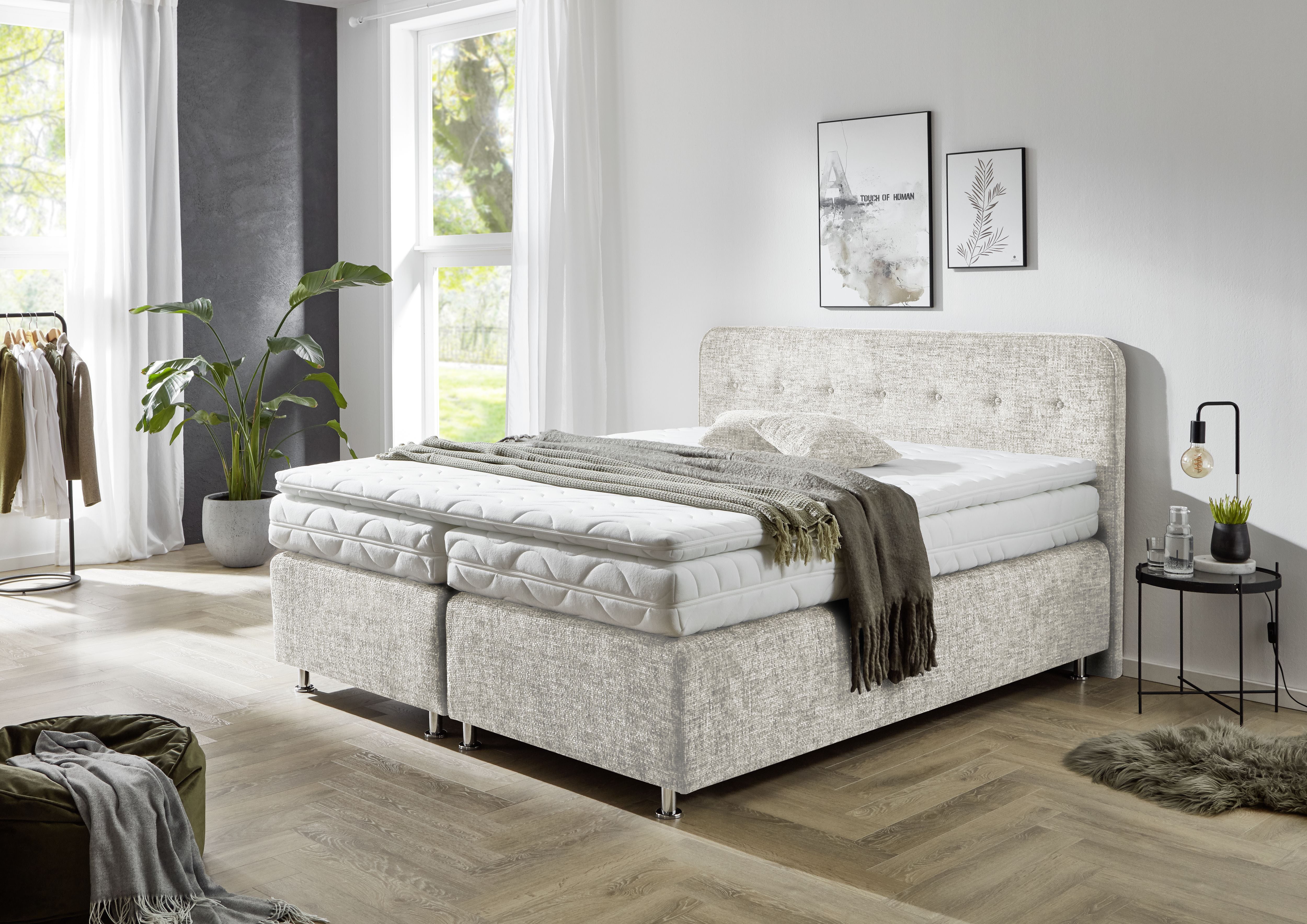 Westfalia Polsterbetten Boxspring Sapporo Incl. sierkussen, kiesbaar in H2, H3 & H4