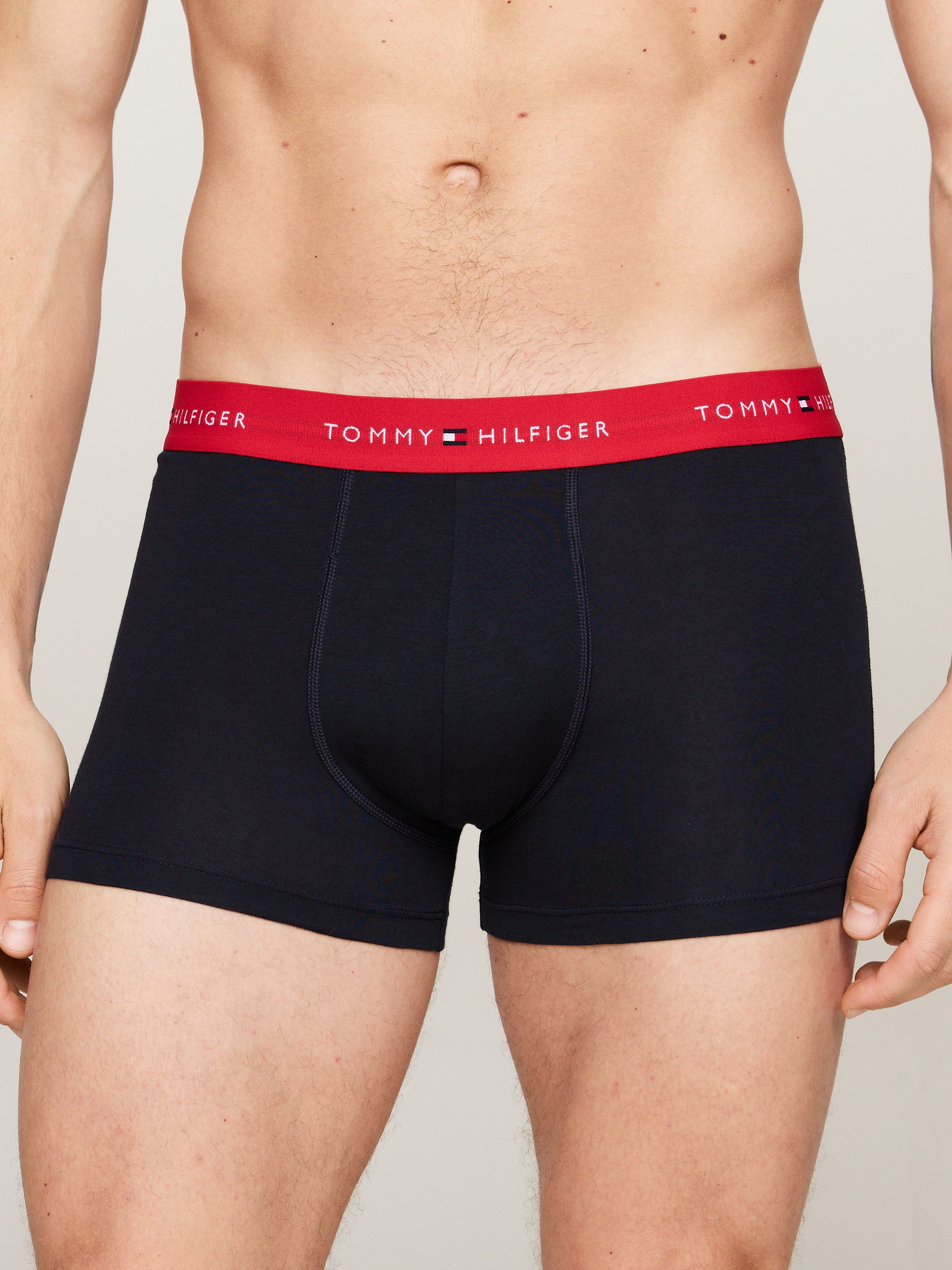Tommy Hilfiger Underwear Boxershort 3P WB TRUNK met contrasterende logo-band (3 stuks)
