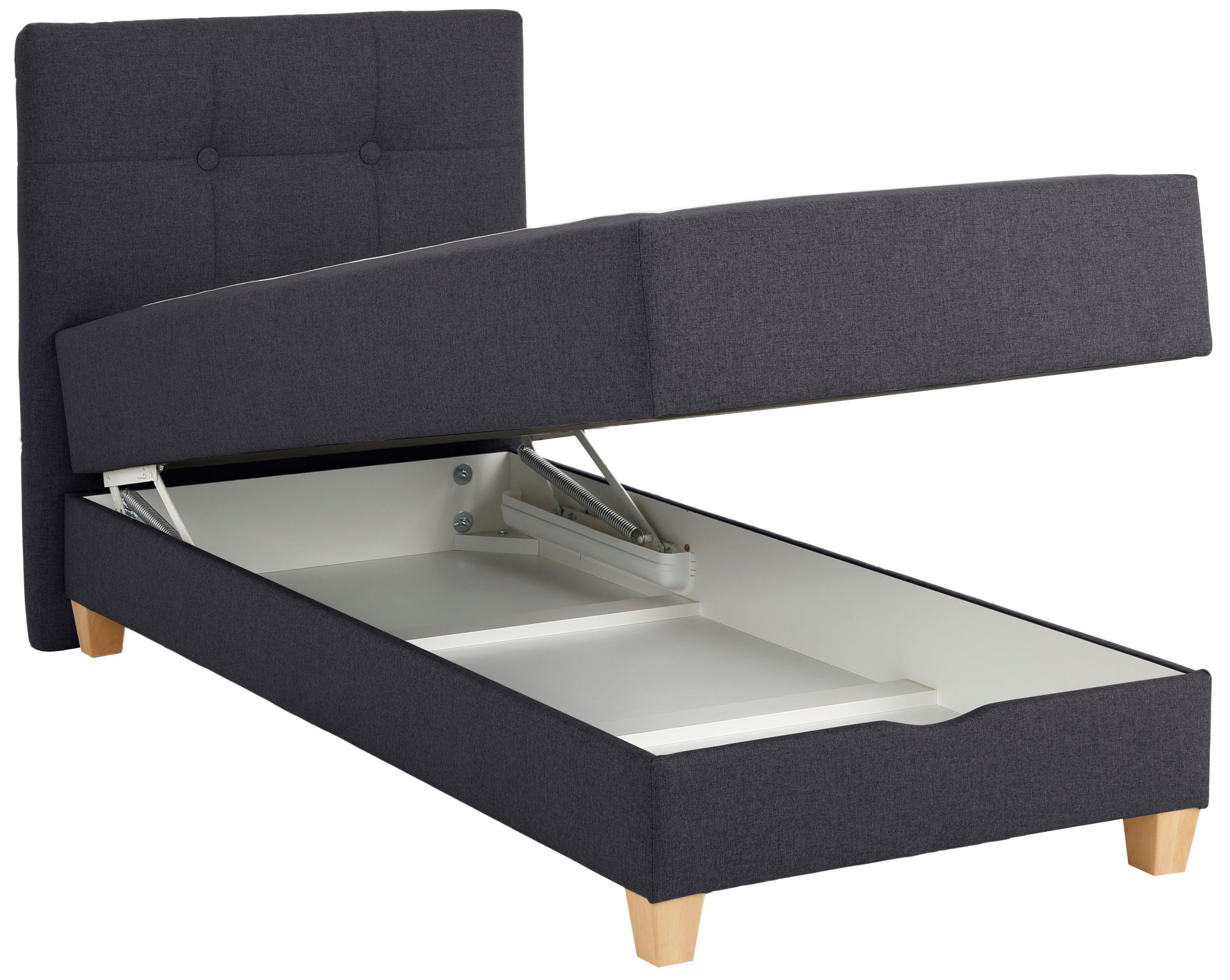 Home affaire Boxspring Lonrai in h2, h3 & h4 en xxl - verlengde 220 cm kiesbaar, incl. topper