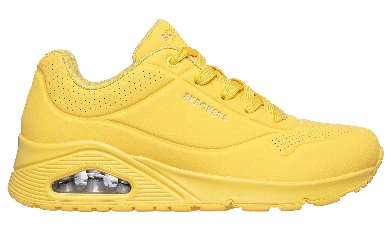 Skechers Sneakers met sleehak UNO STAND ON AIR Vrijetijdsschoen, lage schoen, veterschoen met zacht gevoerde binnenzool