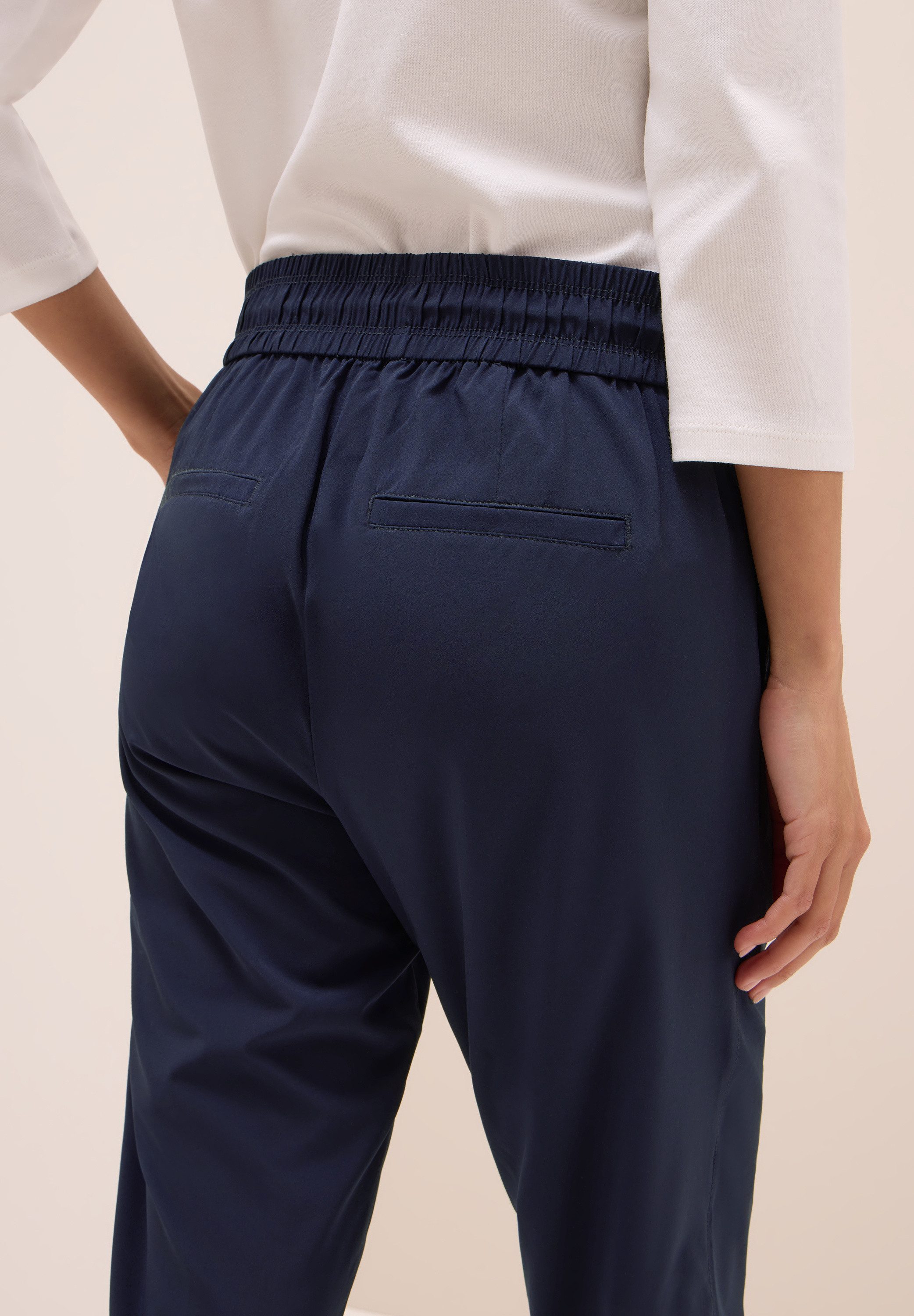 Cecil Stoffen broek Style Tracey Light met elastische band en rijgkoord