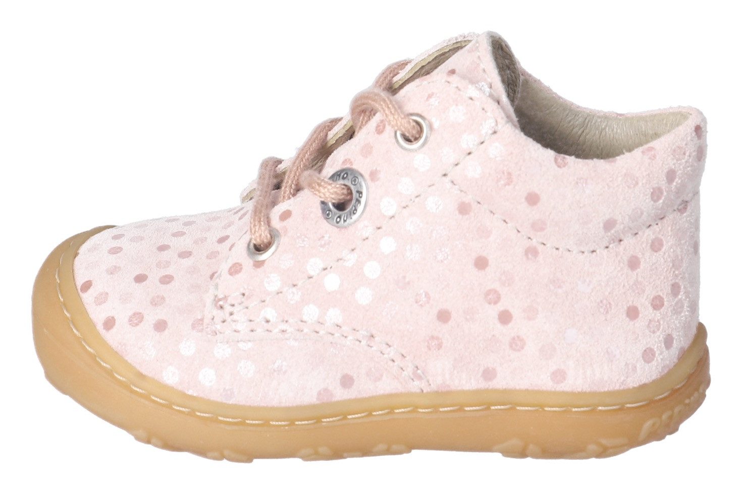 PEPINO by RICOSTA Babyschoentjes DOTS WMS: Mittel , veterschoenen met wms-systeem, leer, print, maat sjabloon om te downloaden