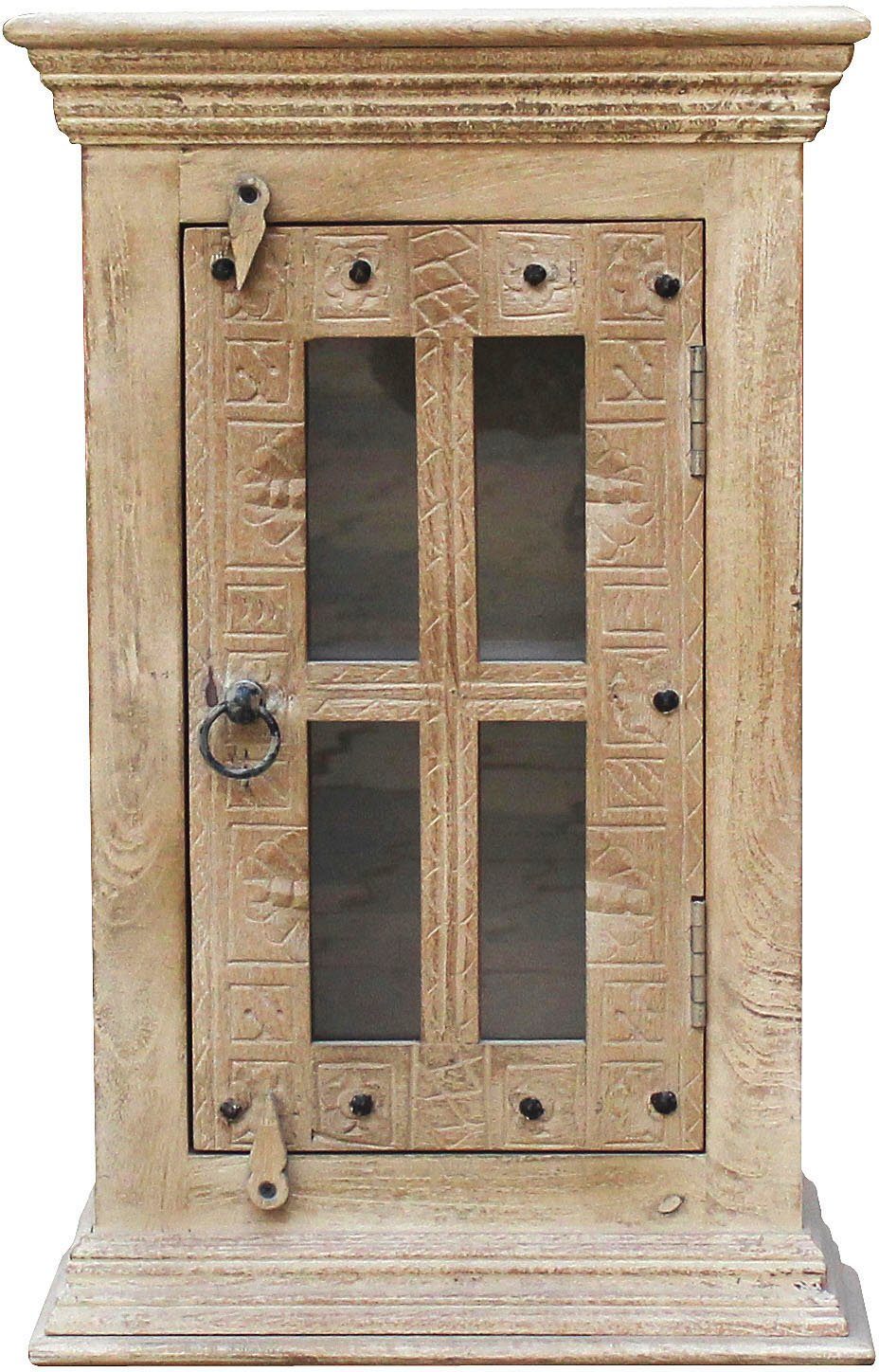 SIT Hangend kastje Daipur uitgesneden versieringen opbergkasten beige