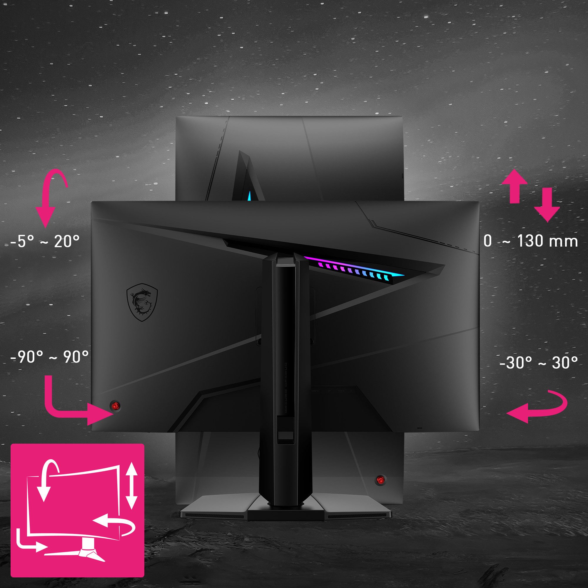 MSI Gaming-monitor MPG 274URF QD, 69 cm / 27", 4K Ultra HD, 5-weg joystick navigatie