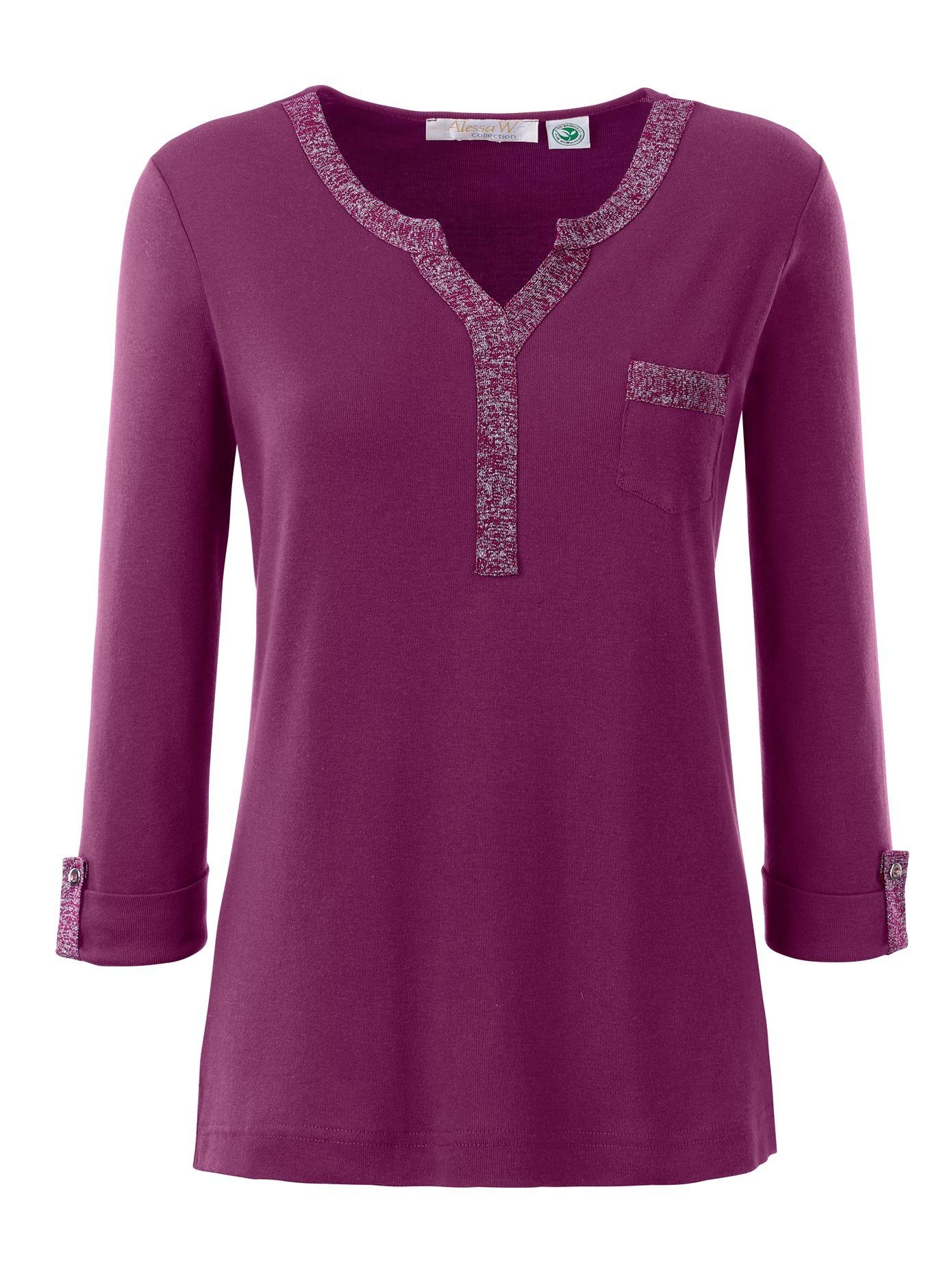 Alessa W. Shirt met 3/4-mouwen Shirt (1-delig)