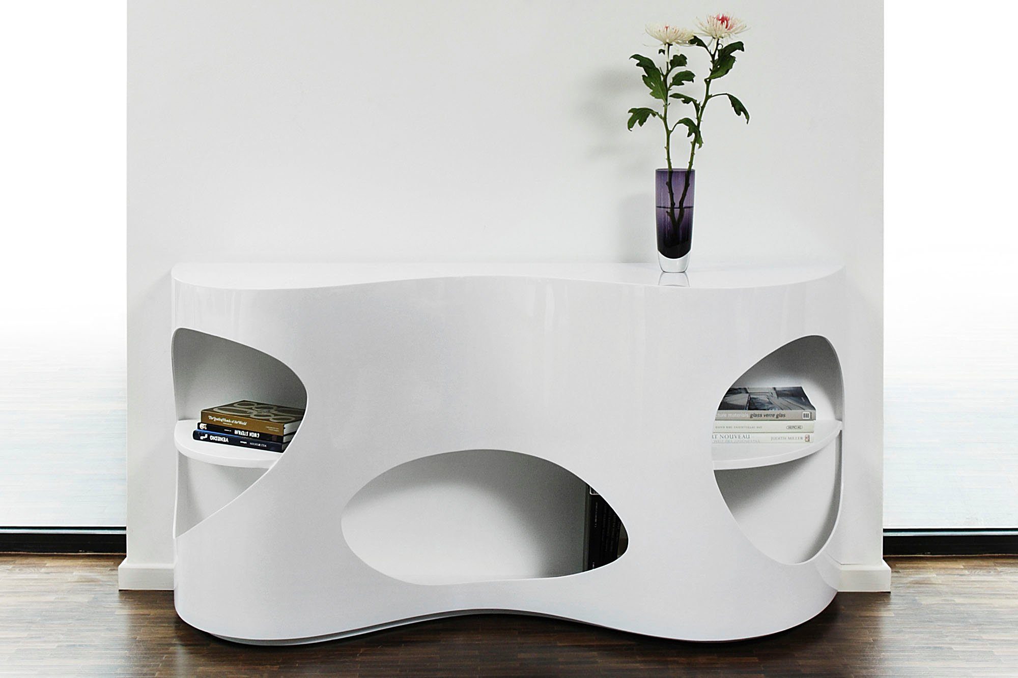 SalesFever Dressoir Commode, Made in Germany, dressoir in moderne vorm, breedte 150 cm dressoirs maat 150x40x75 cm wit