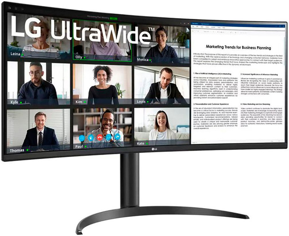 LG Curved ledscherm 34WR55QK, 86 cm / 34", UWQHD