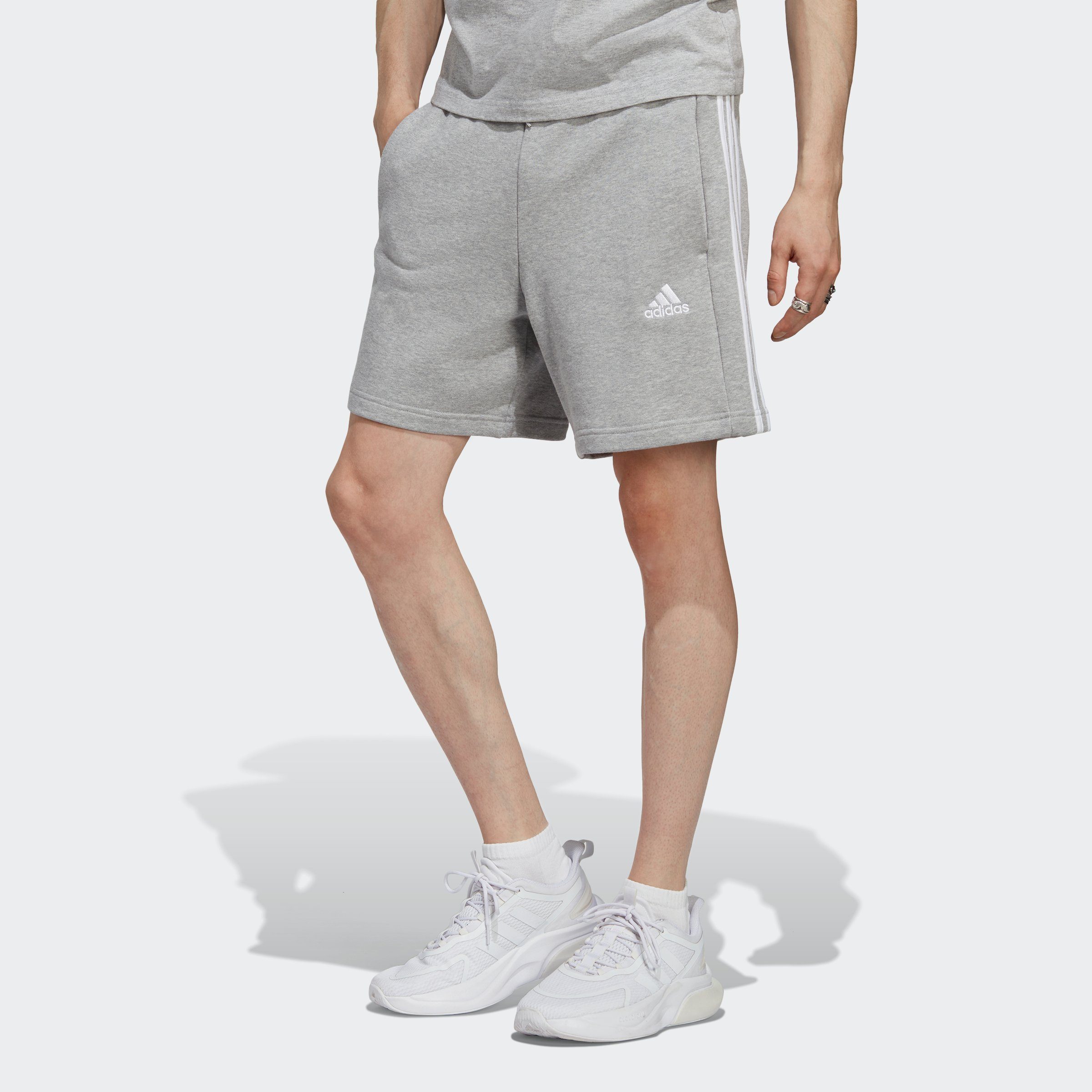 adidas Adidas 3-stripes korte broek grijs heren heren